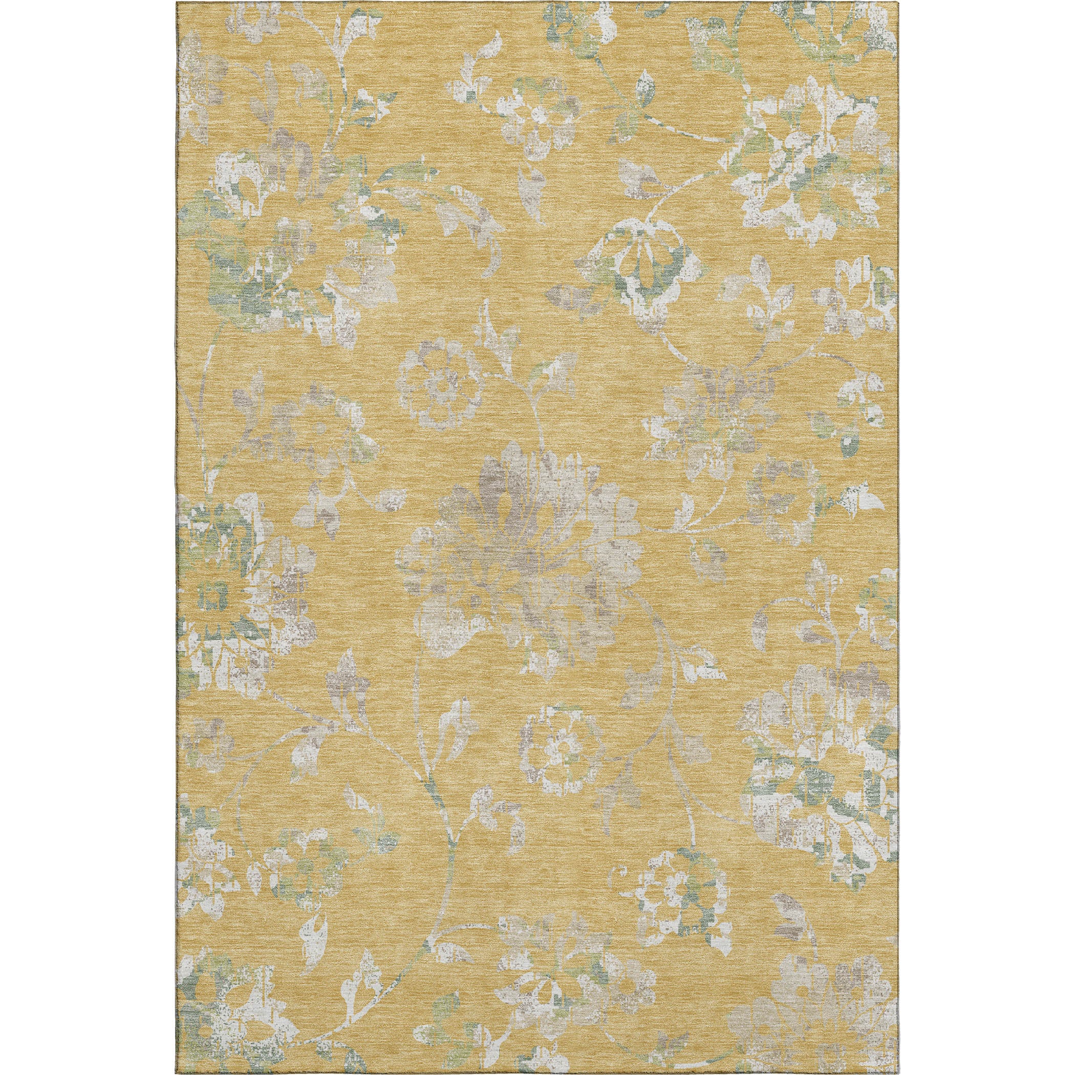 Cusco Machine Washable Transitional Gold Rug 2'6" x 3'10" #shape_Rectangle