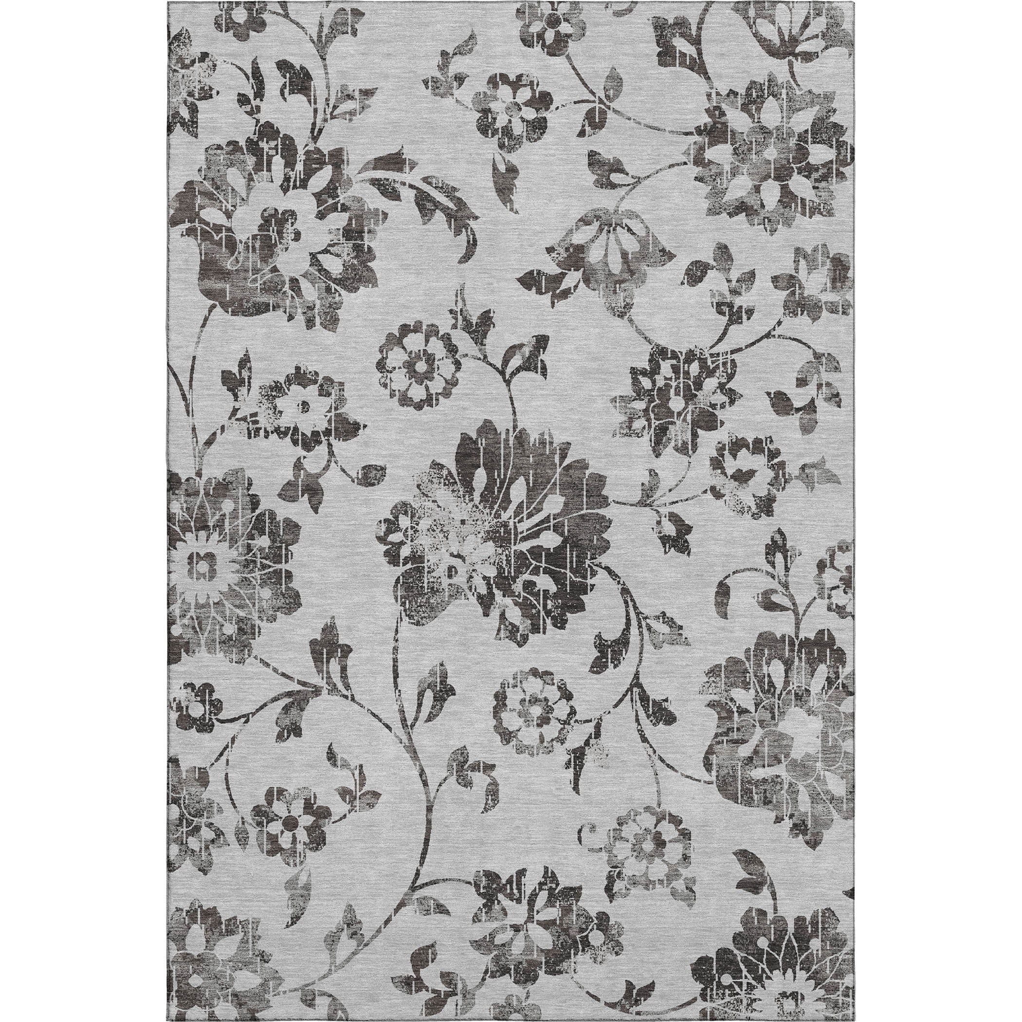 Cusco Machine Washable Transitional Gray Rug 2'6" x 3'10" #shape_Rectangle