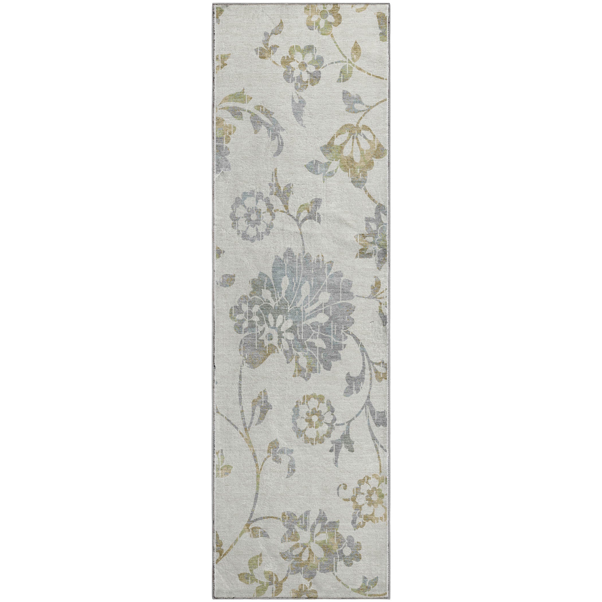 Cusco Machine Washable Transitional Ivory Rug 2'3" x 7'6" #shape_Runner