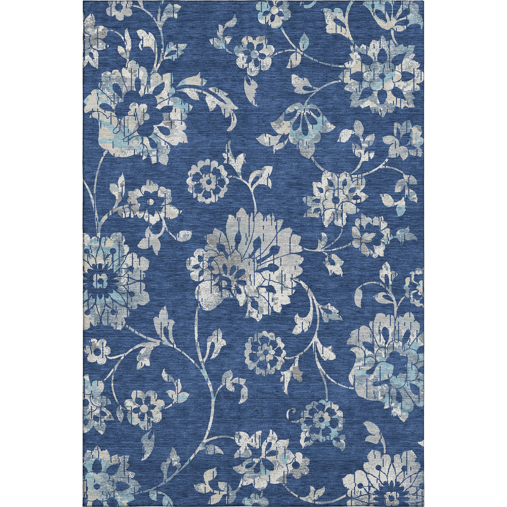 Cusco Machine Washable Transitional Navy Blue Rug 2'6" x 3'10" #shape_Rectangle