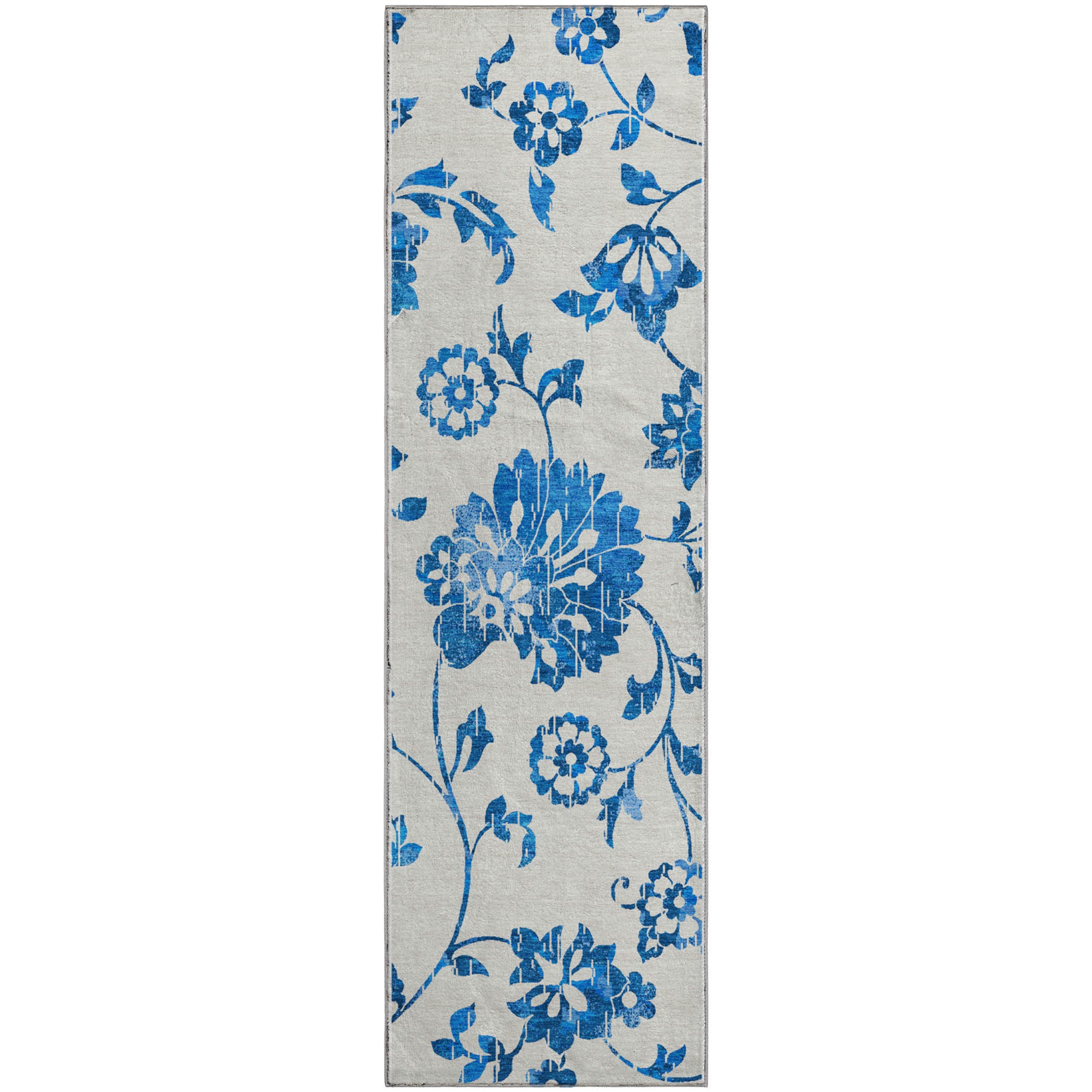 Cusco Machine Washable Transitional White Ivory Rug 2'3" x 7'6" #shape_Runner