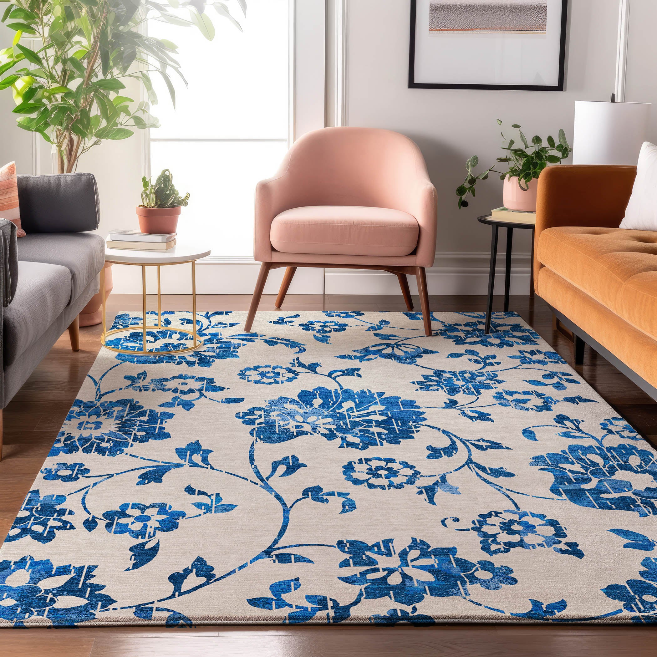 Cusco Machine Washable Transitional White Ivory Rug 2'6" x 3'10" #shape_Rectangle