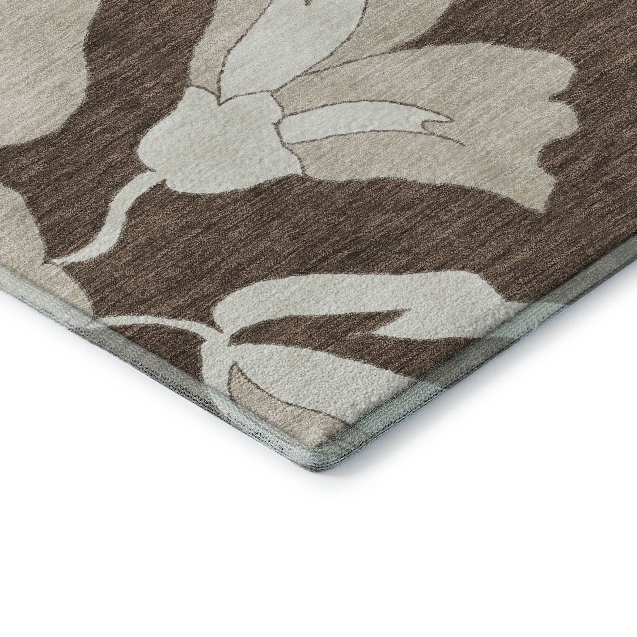 Oaxaca Machine Washable Transitional Brown Rug 1'8" x 2'6" #shape_Rectangle