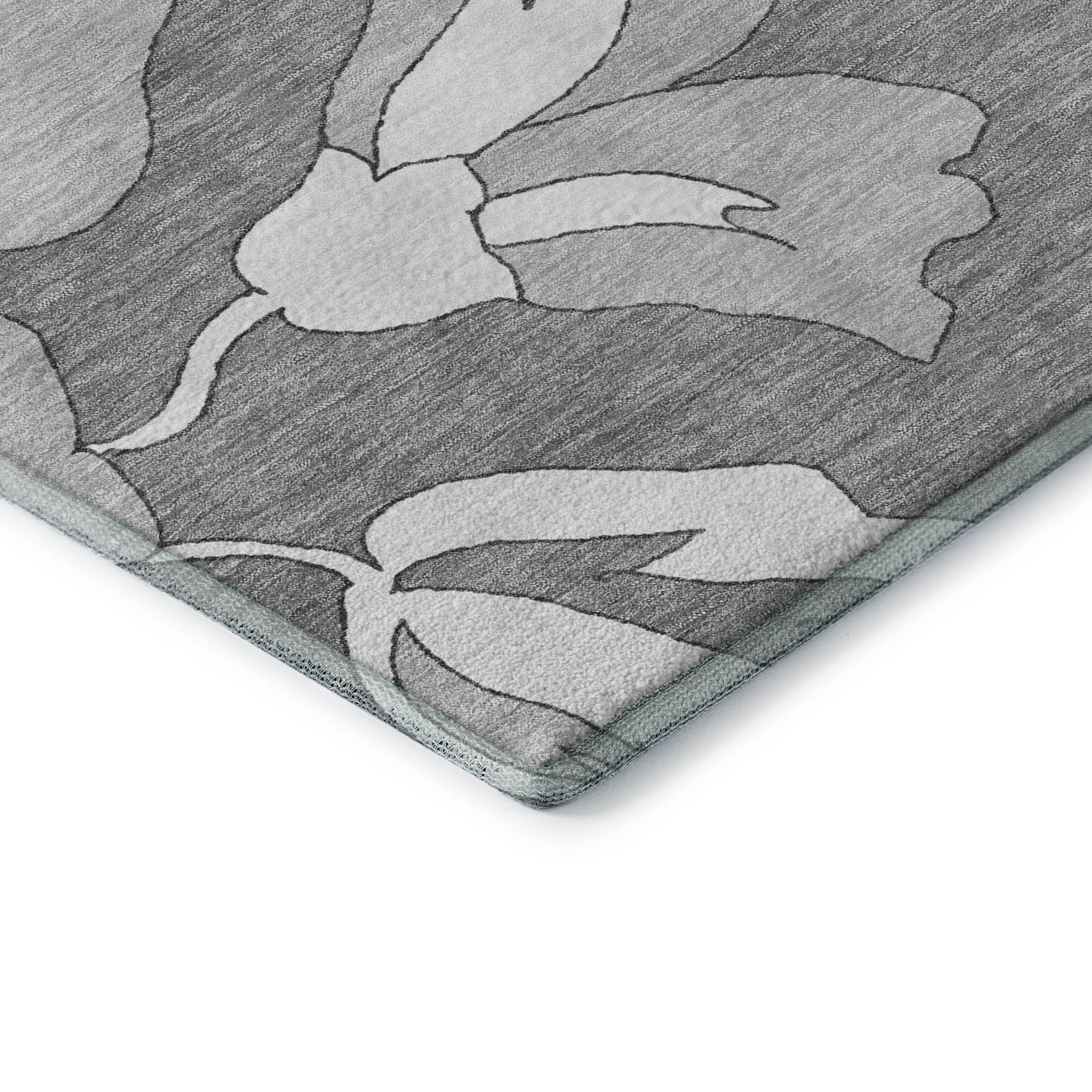 Oaxaca Machine Washable Transitional Gray Rug 1'8" x 2'6" #shape_Rectangle