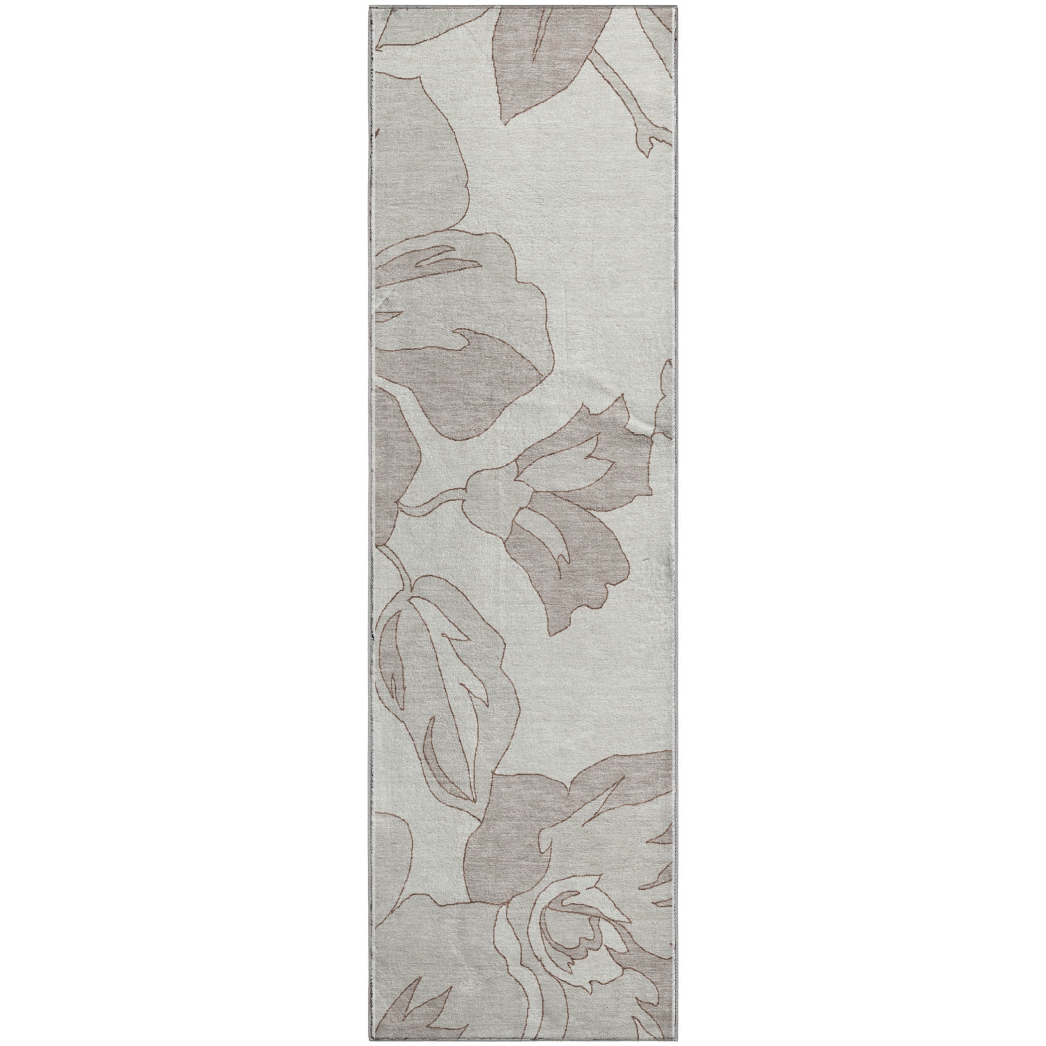 Oaxaca Machine Washable Transitional Ivory Rug 2'3" x 7'6" #shape_Runner