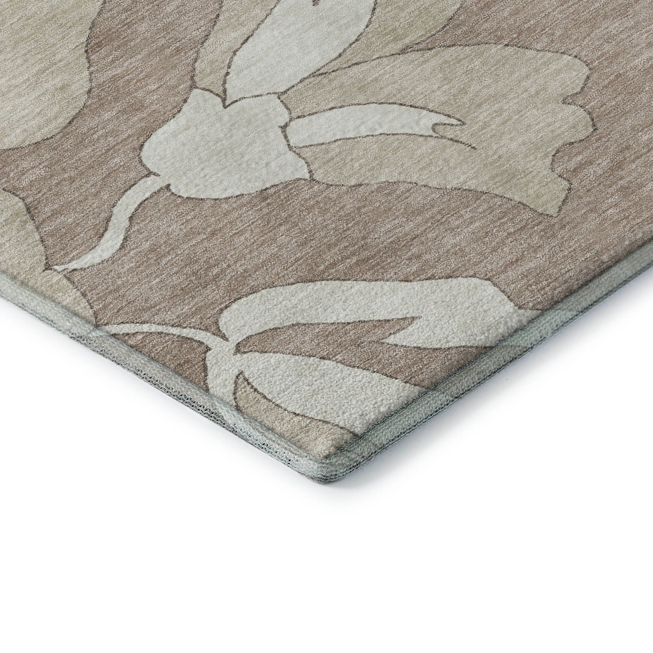 Oaxaca Machine Washable Transitional Taupe Brown Rug 1'8" x 2'6" #shape_Rectangle