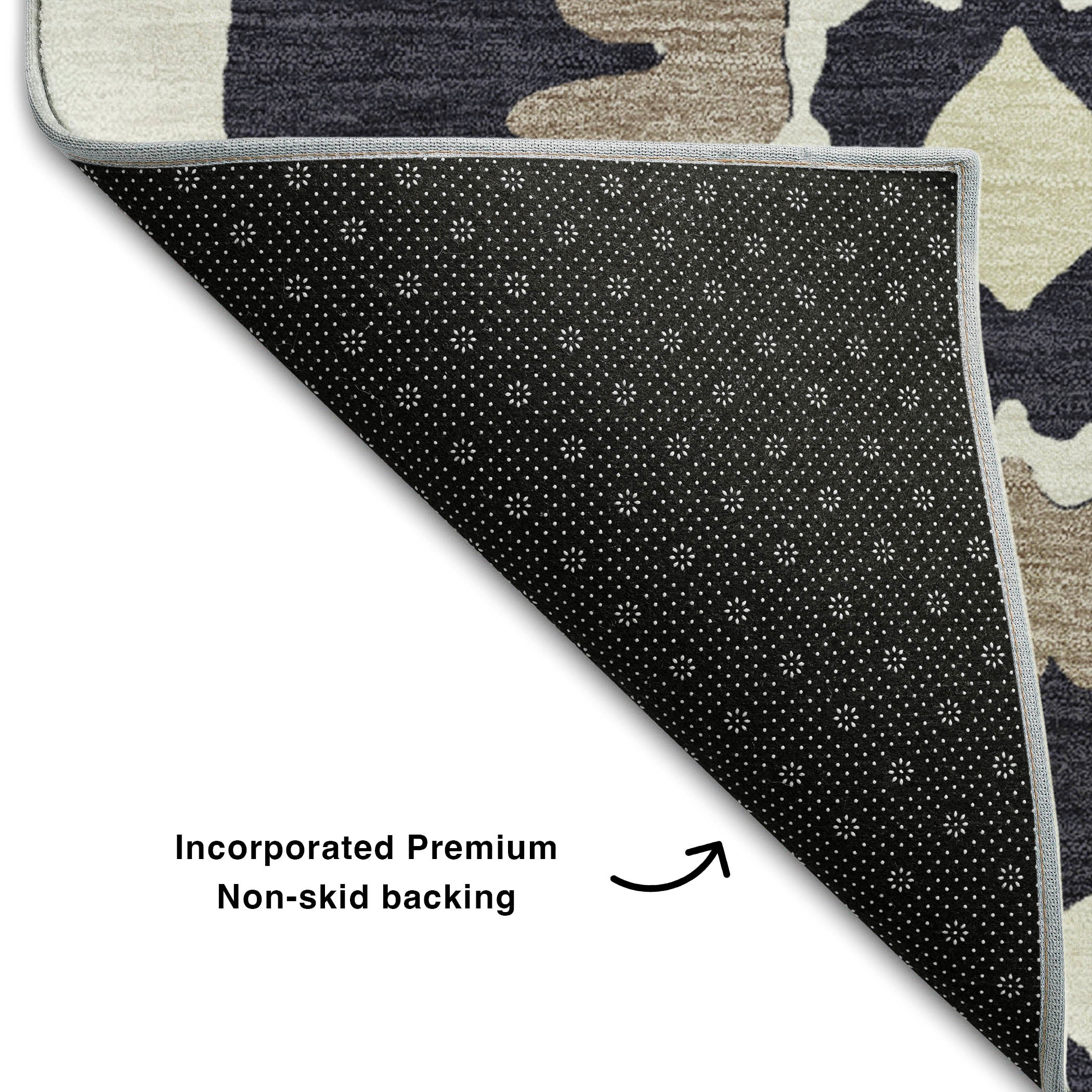 Budapest Machine Washable Transitional Black Rug 1'8" x 2'6" #shape_Rectangle