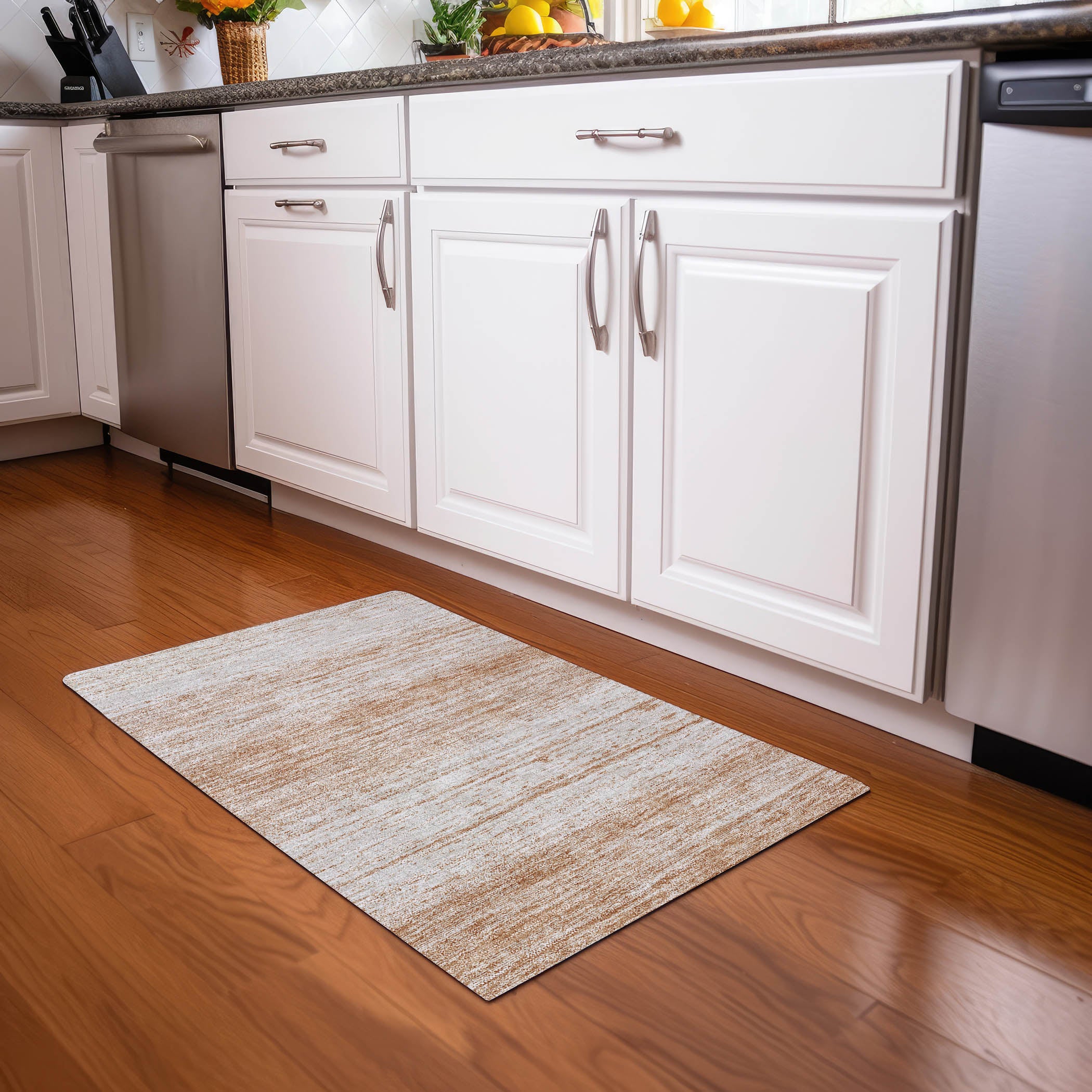 Vienna Machine Washable Transitional Copper Orange Rug 1'8" x 2'6" #shape_Rectangle