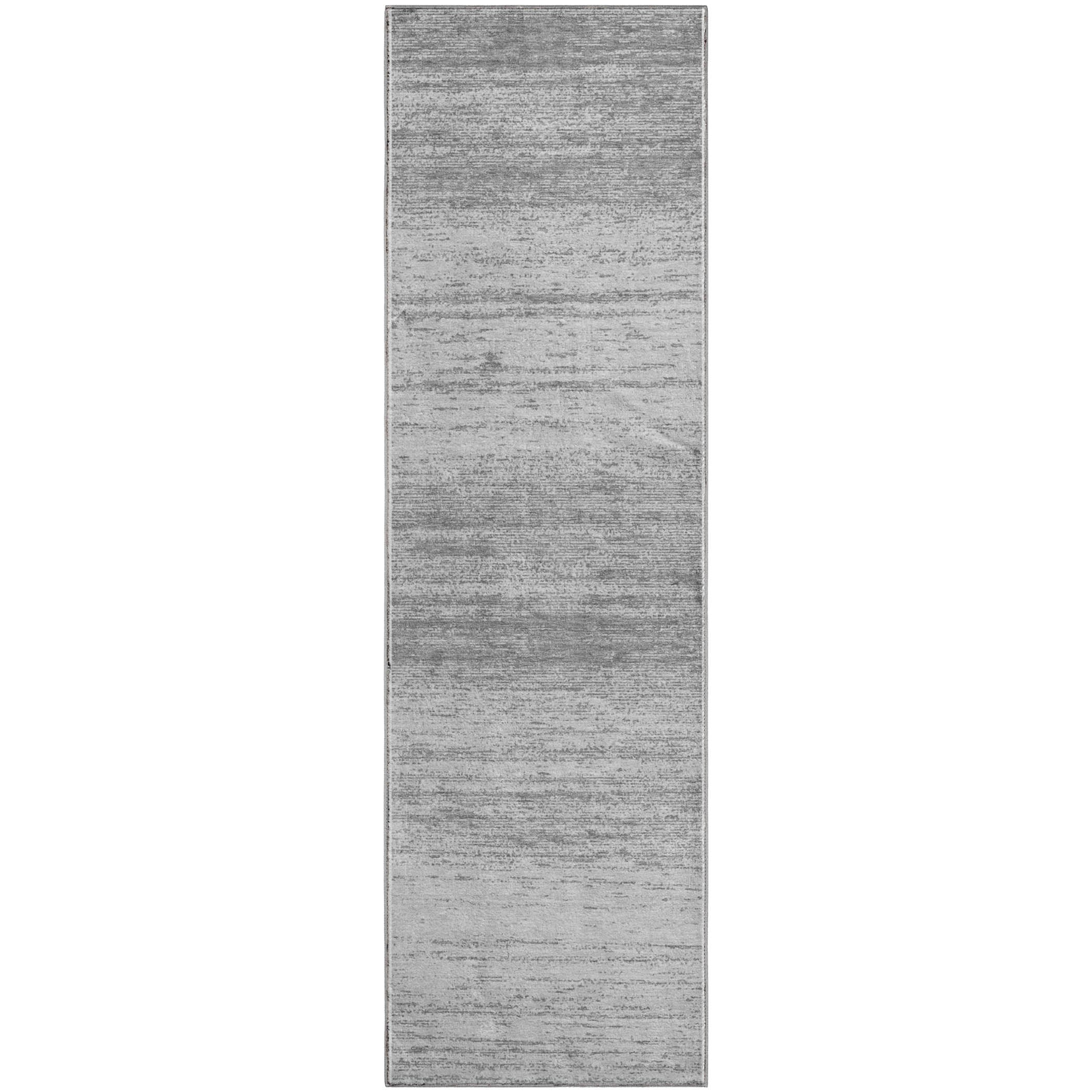 Vienna Machine Washable Transitional Gray Rug 2'3" x 7'6" #shape_Runner