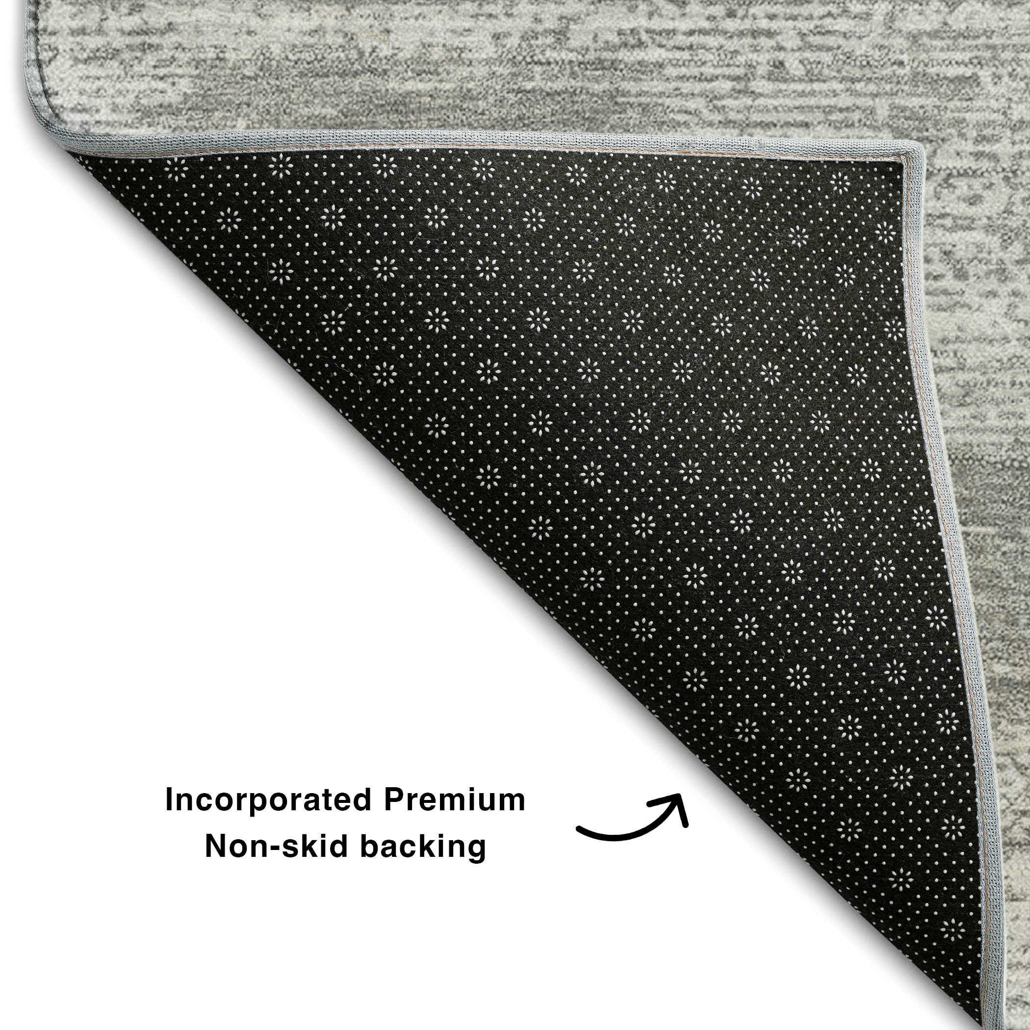 Vienna Machine Washable Transitional Gray Rug 1'8" x 2'6" #shape_Rectangle