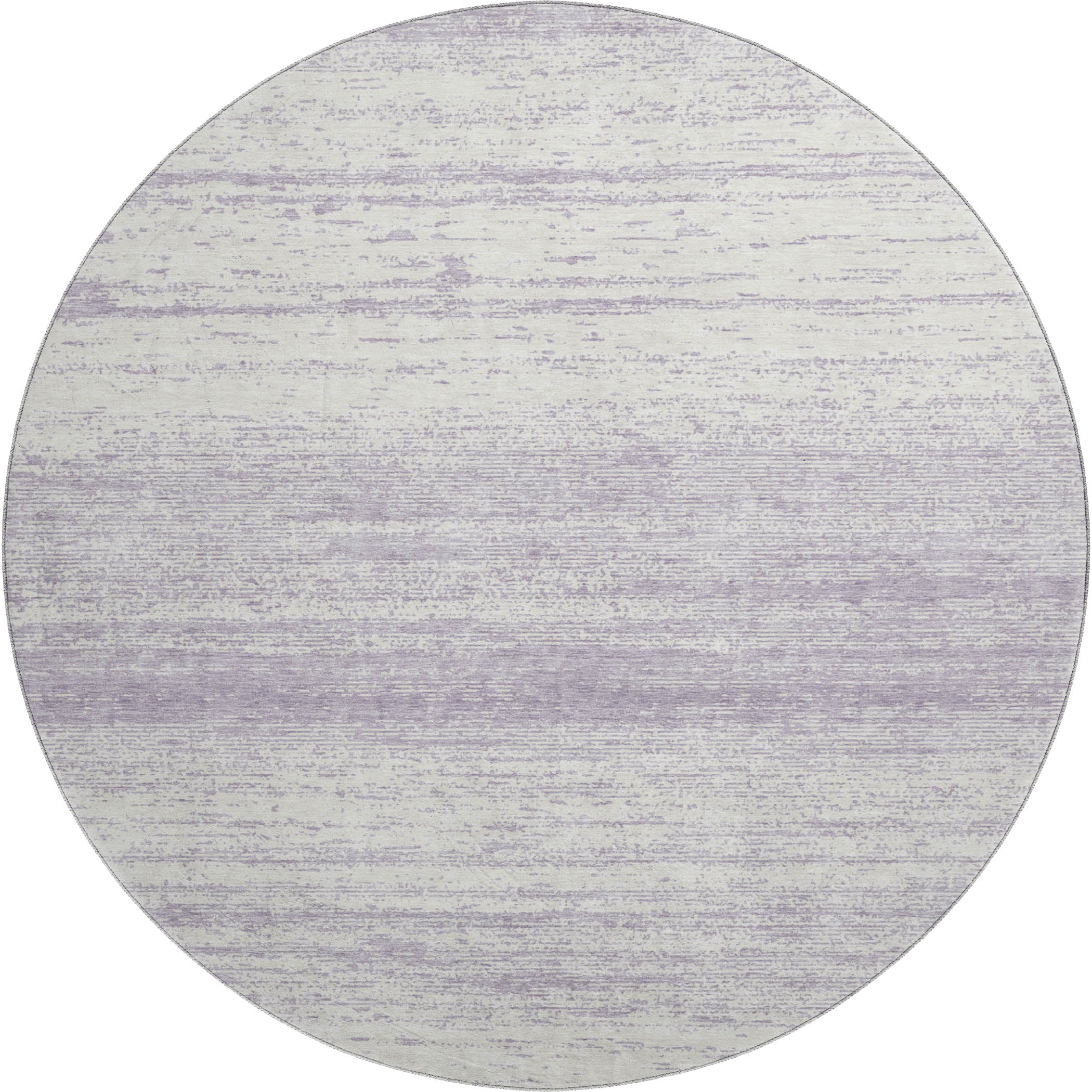 Vienna Machine Washable Transitional Lavender Purple Rug 8' x 8' #shape_Round