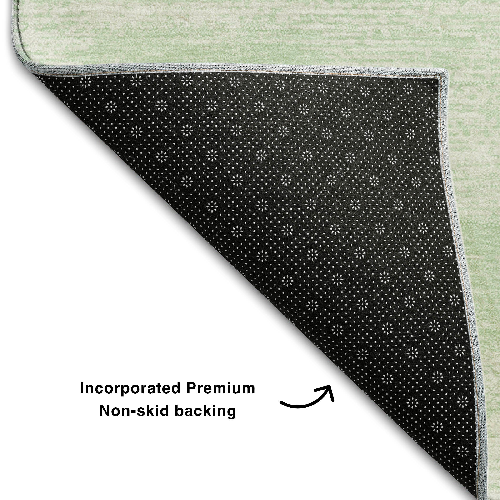 Vienna Machine Washable Transitional Mint Green Rug 1'8" x 2'6" #shape_Rectangle