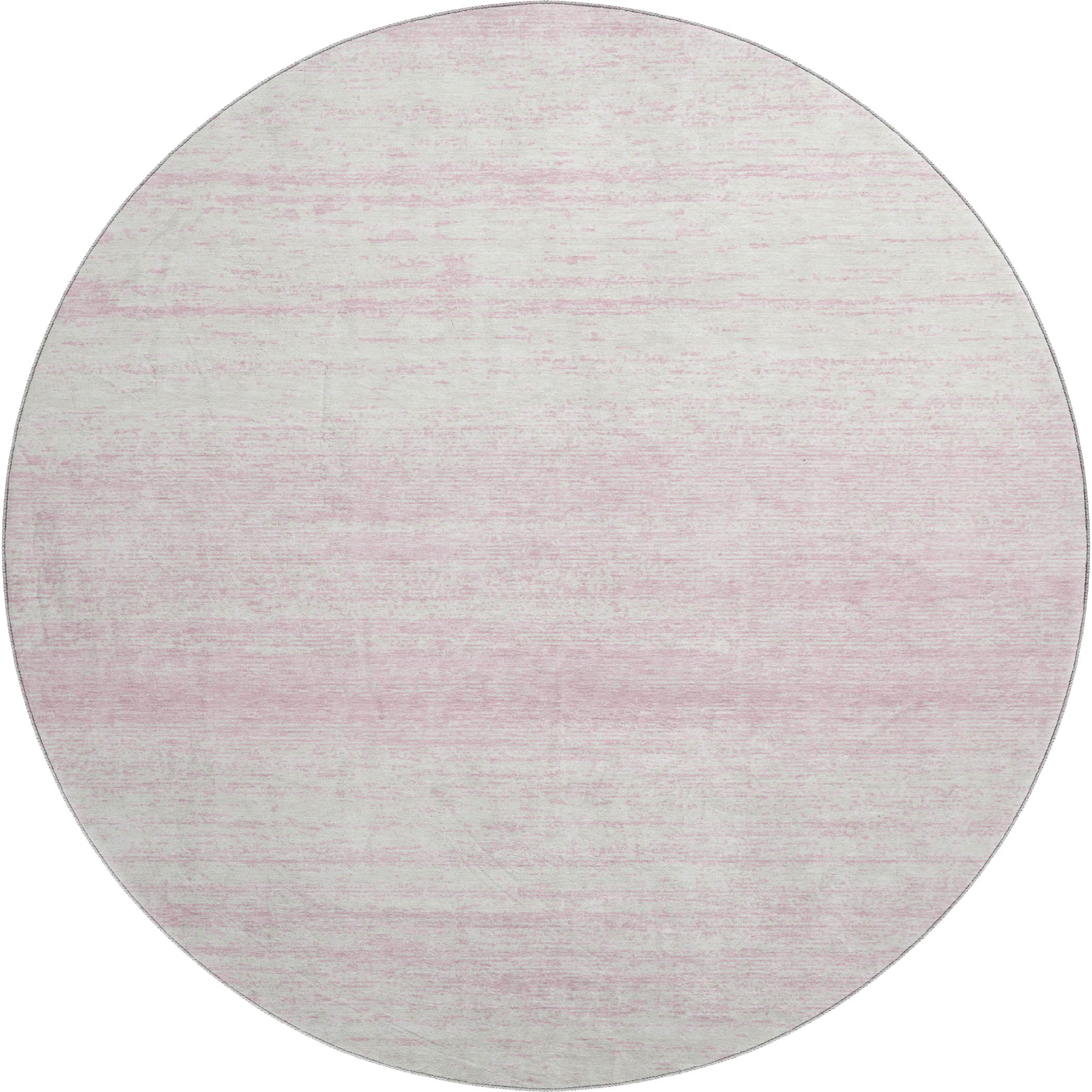 Vienna Machine Washable Transitional Pink Rug 8' x 8' #shape_Round