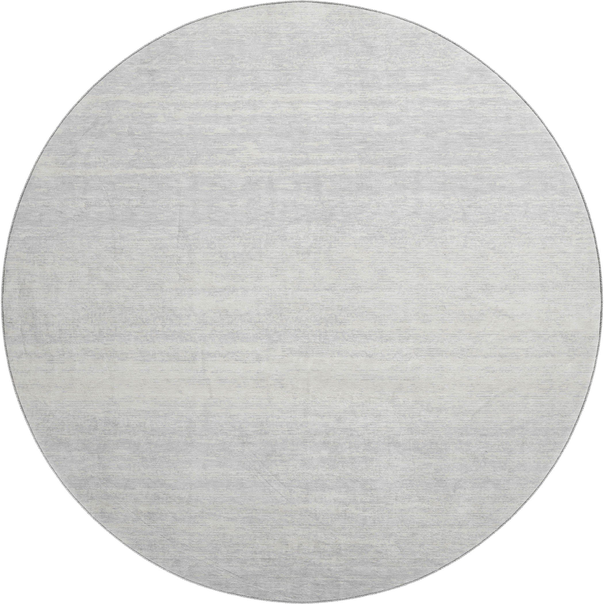 Vienna Machine Washable Transitional Silver Gray Rug 8' x 8' #shape_Round