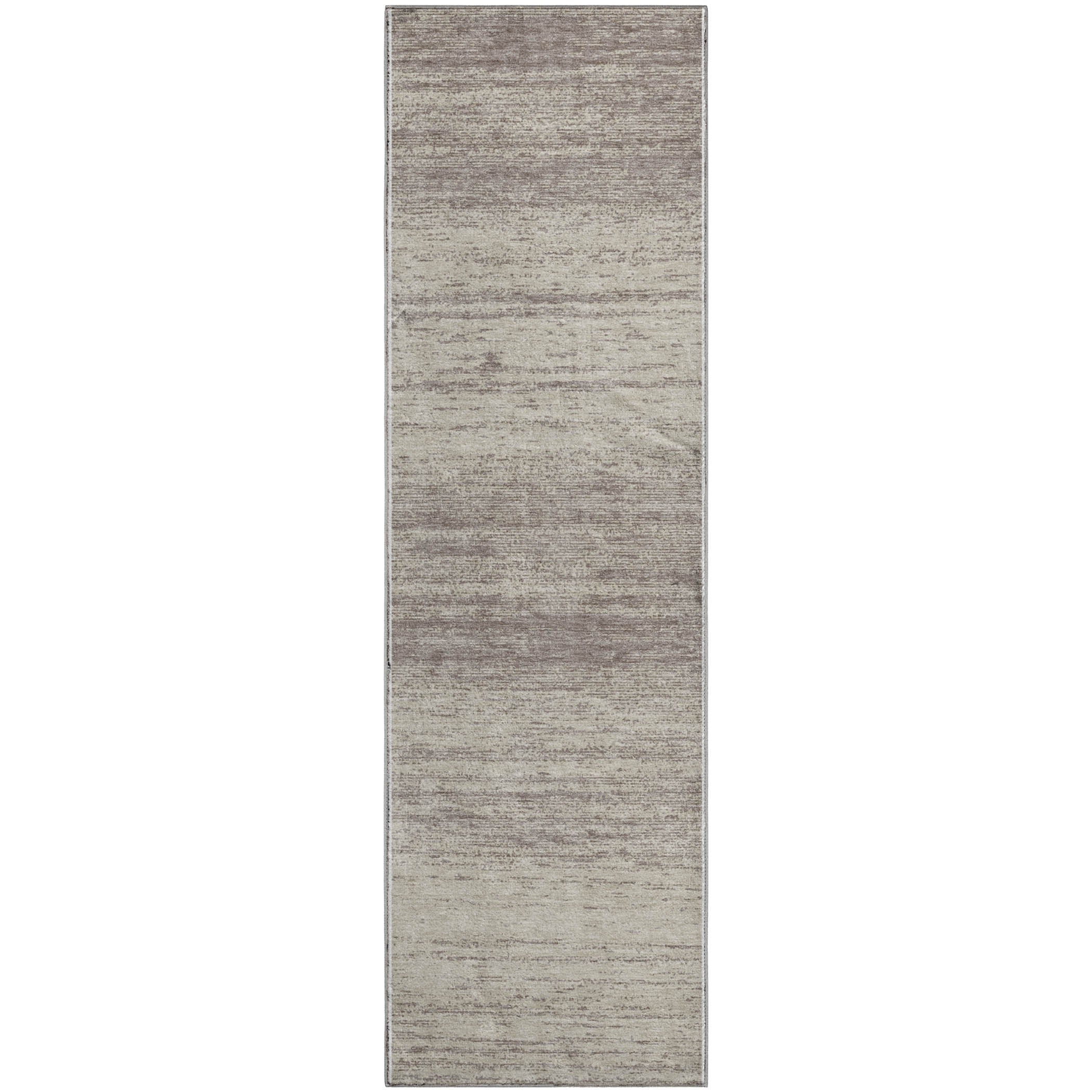 Vienna Machine Washable Transitional Taupe Brown Rug 2'3" x 7'6" #shape_Runner