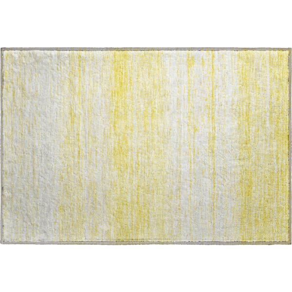 Vienna Machine Washable Transitional Yellow Gold Rug 1'8" x 2'6"