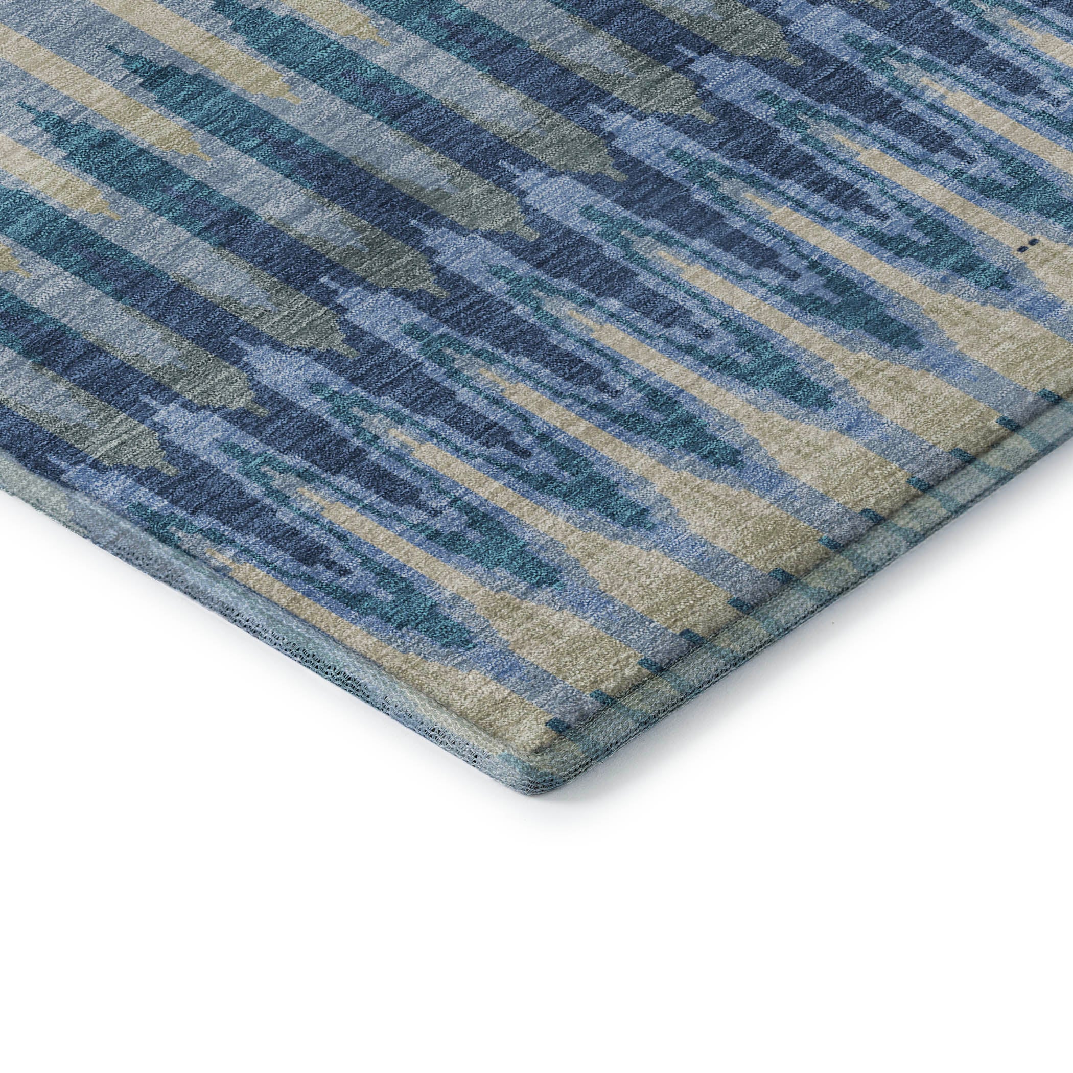 Split Machine Washable Transitional Denim Blue Rug 1'8" x 2'6" #shape_Rectangle
