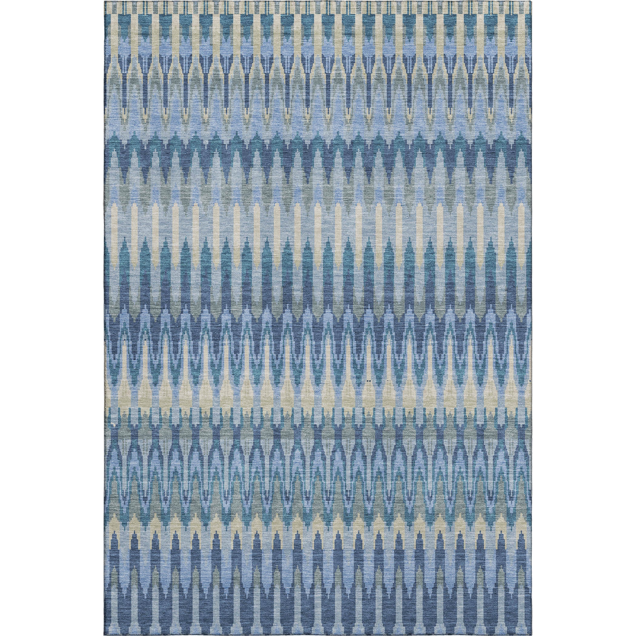 Split Machine Washable Transitional Denim Blue Rug 2'6" x 3'10" #shape_Rectangle