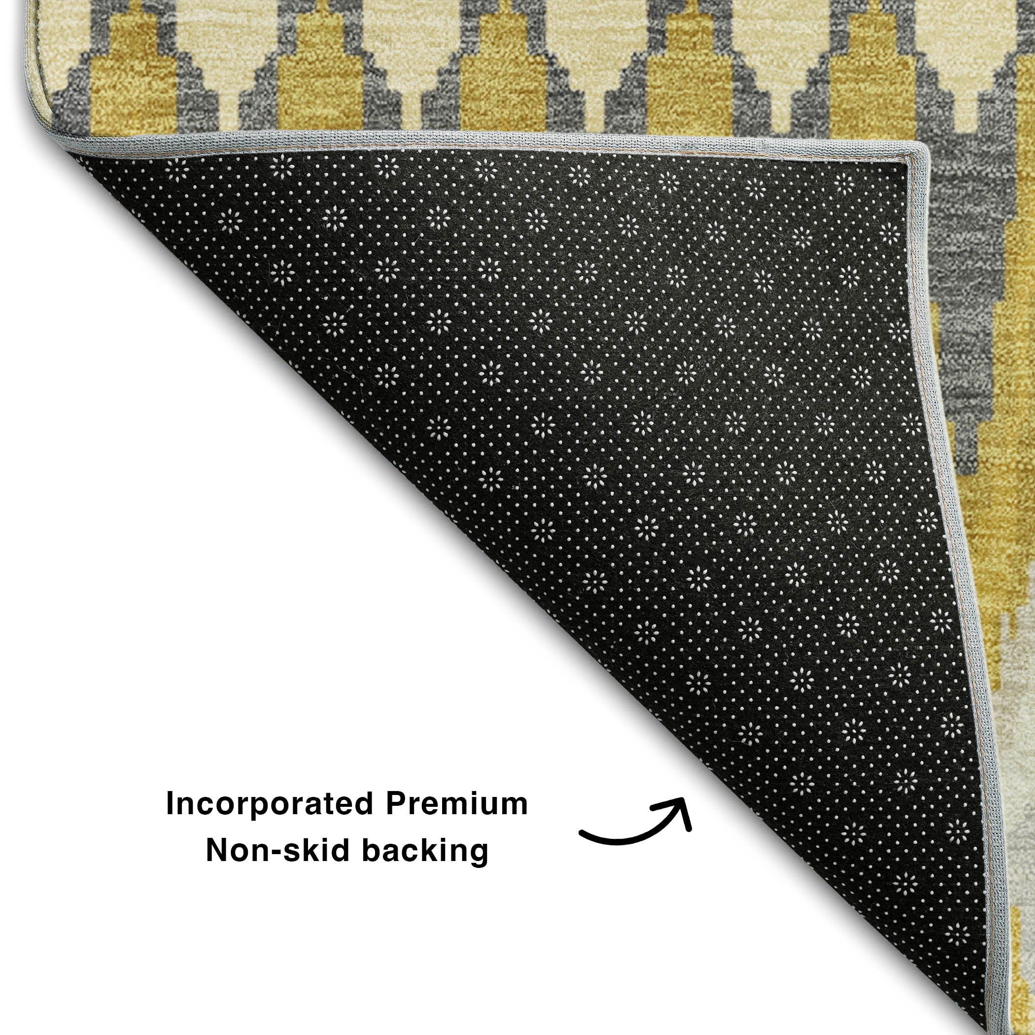 Split Machine Washable Transitional Gold Rug 1'8" x 2'6" #shape_Rectangle