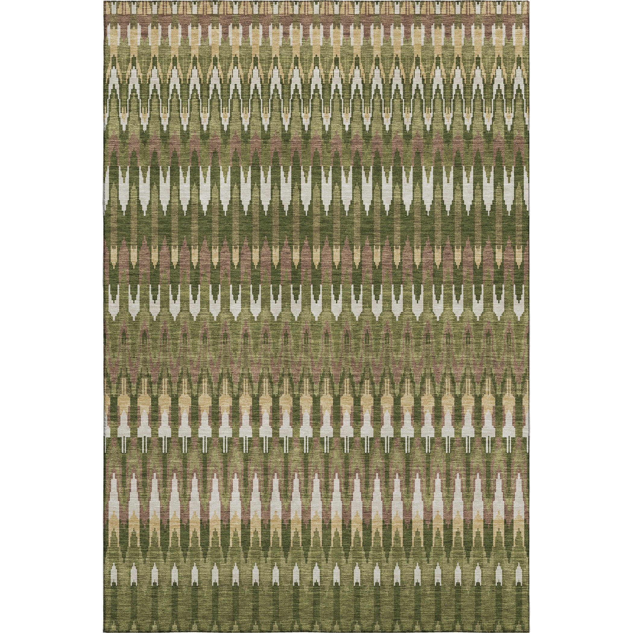 Split Machine Washable Transitional Olive Green Rug 2'6" x 3'10" #shape_Rectangle