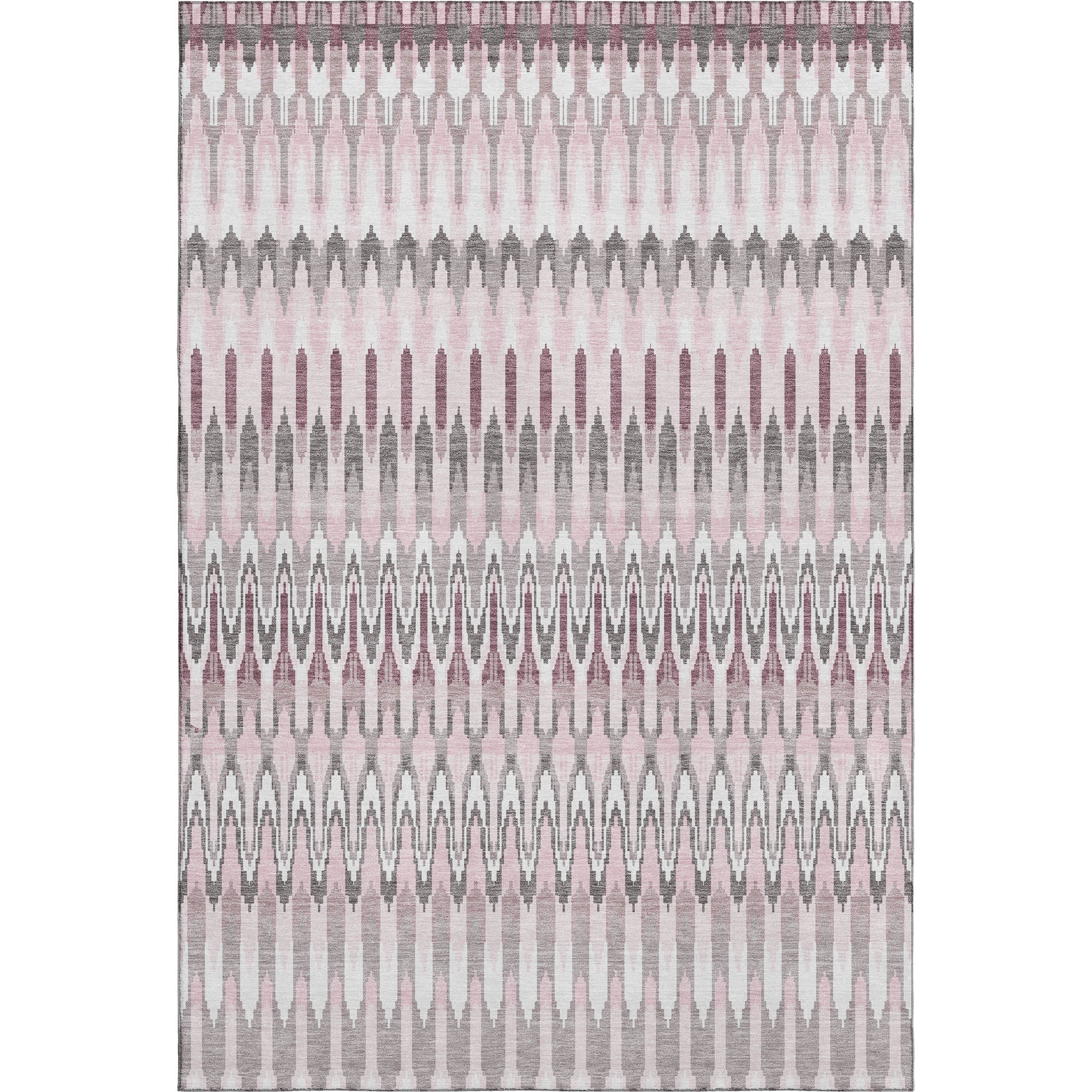 Split Machine Washable Transitional Pink Rug 2'6" x 3'10" #shape_Rectangle