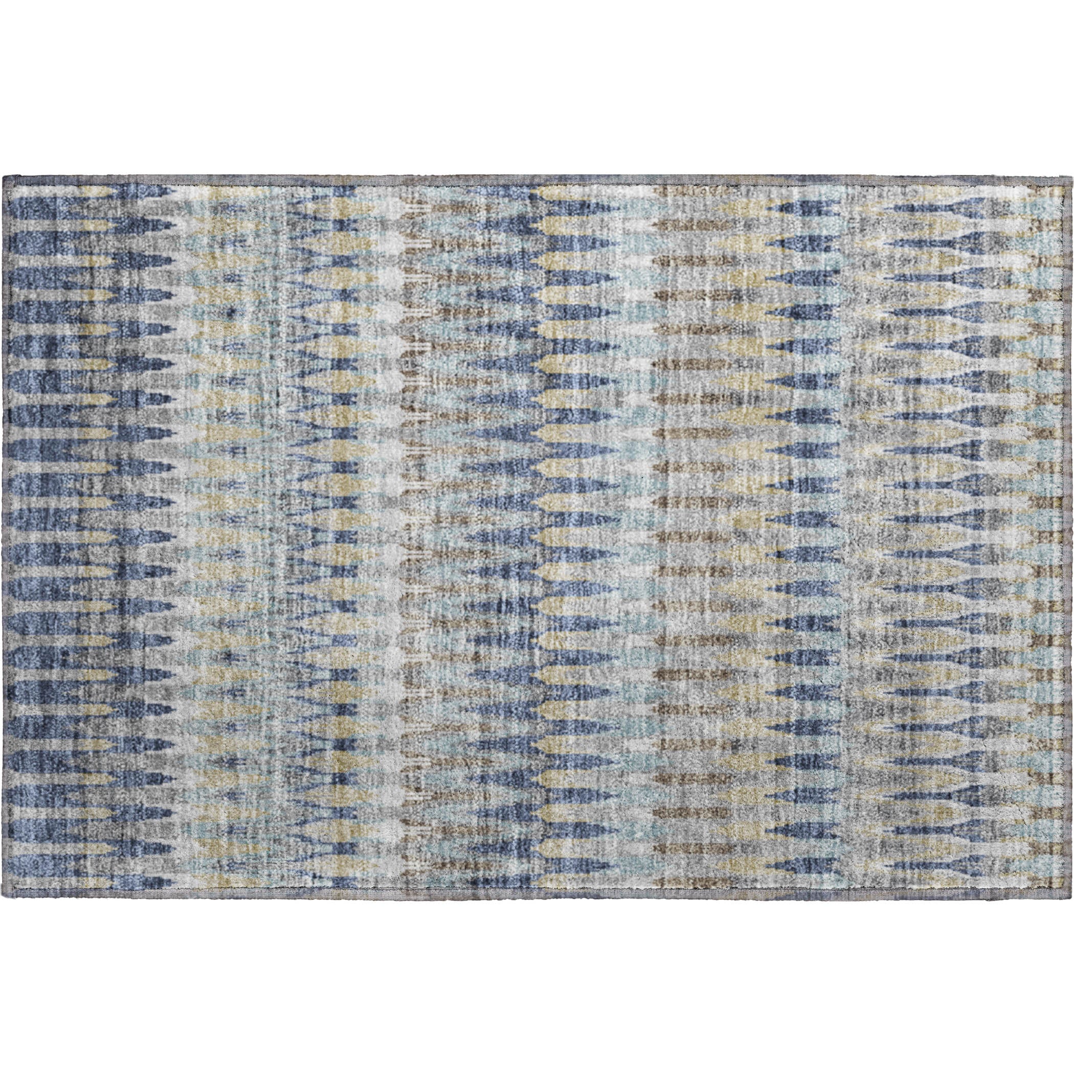 Split Machine Washable Transitional Taupe Brown Rug 1'8" x 2'6" #shape_Rectangle