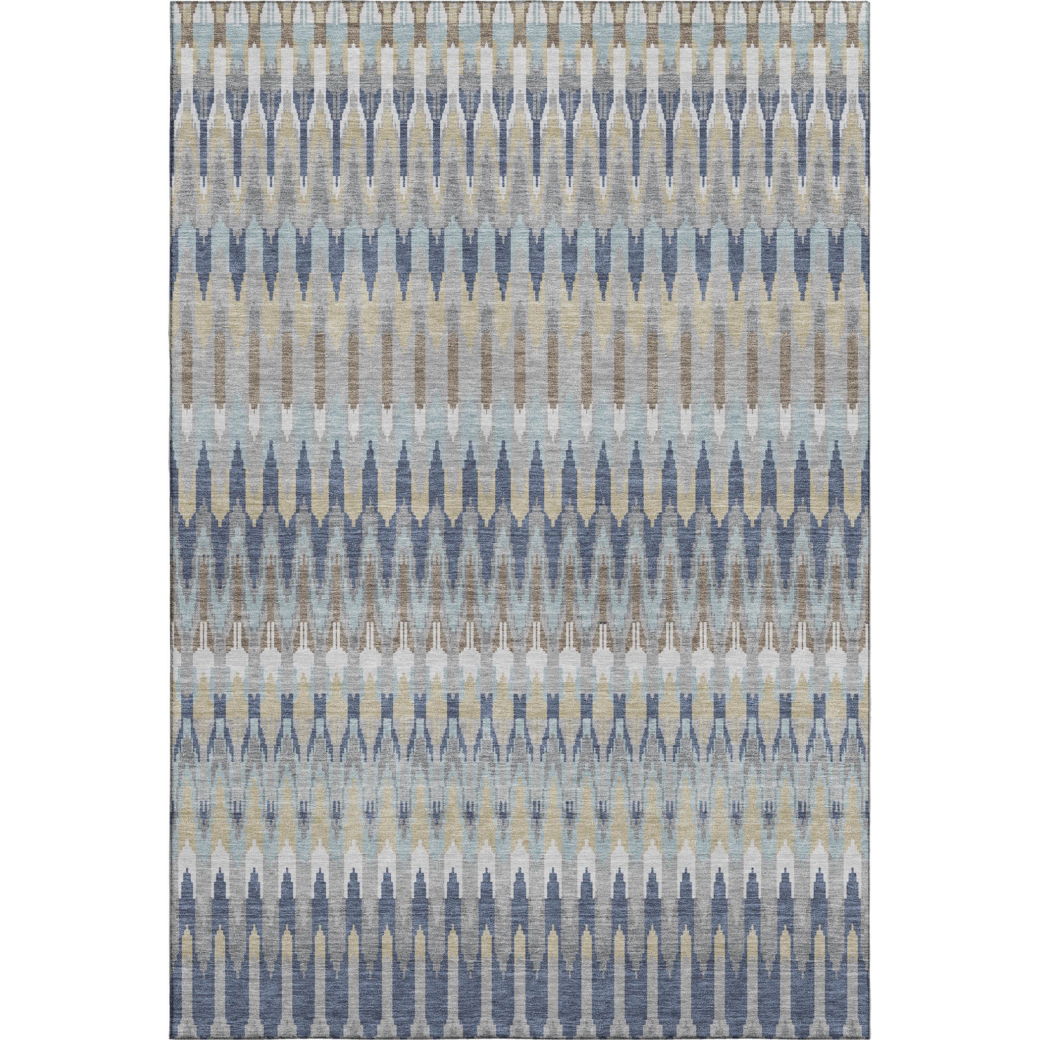 Split Machine Washable Transitional Taupe Brown Rug 2'6" x 3'10" #shape_Rectangle