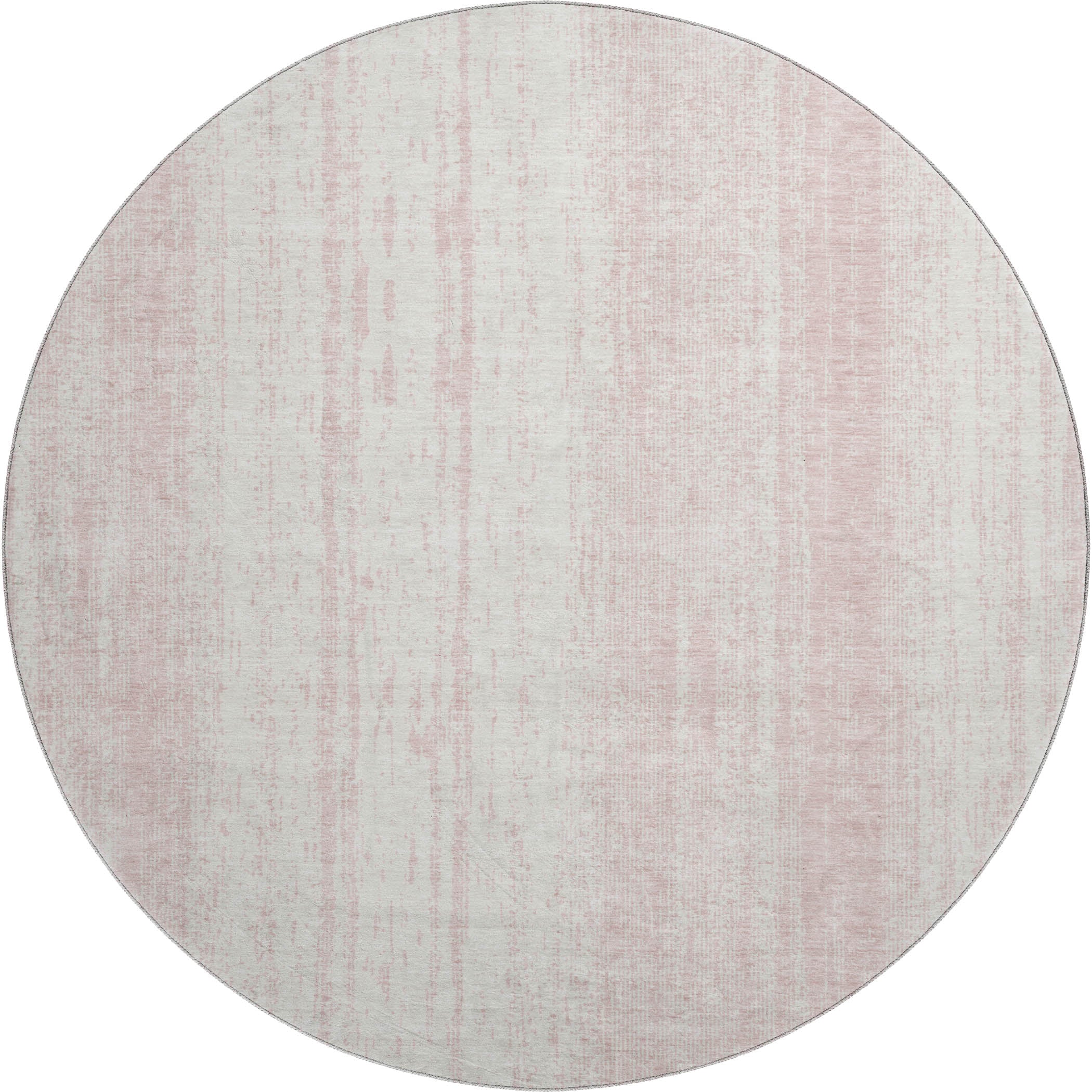 Lucerne Machine Washable Transitional Pink Rug 8' x 8' #shape_Round