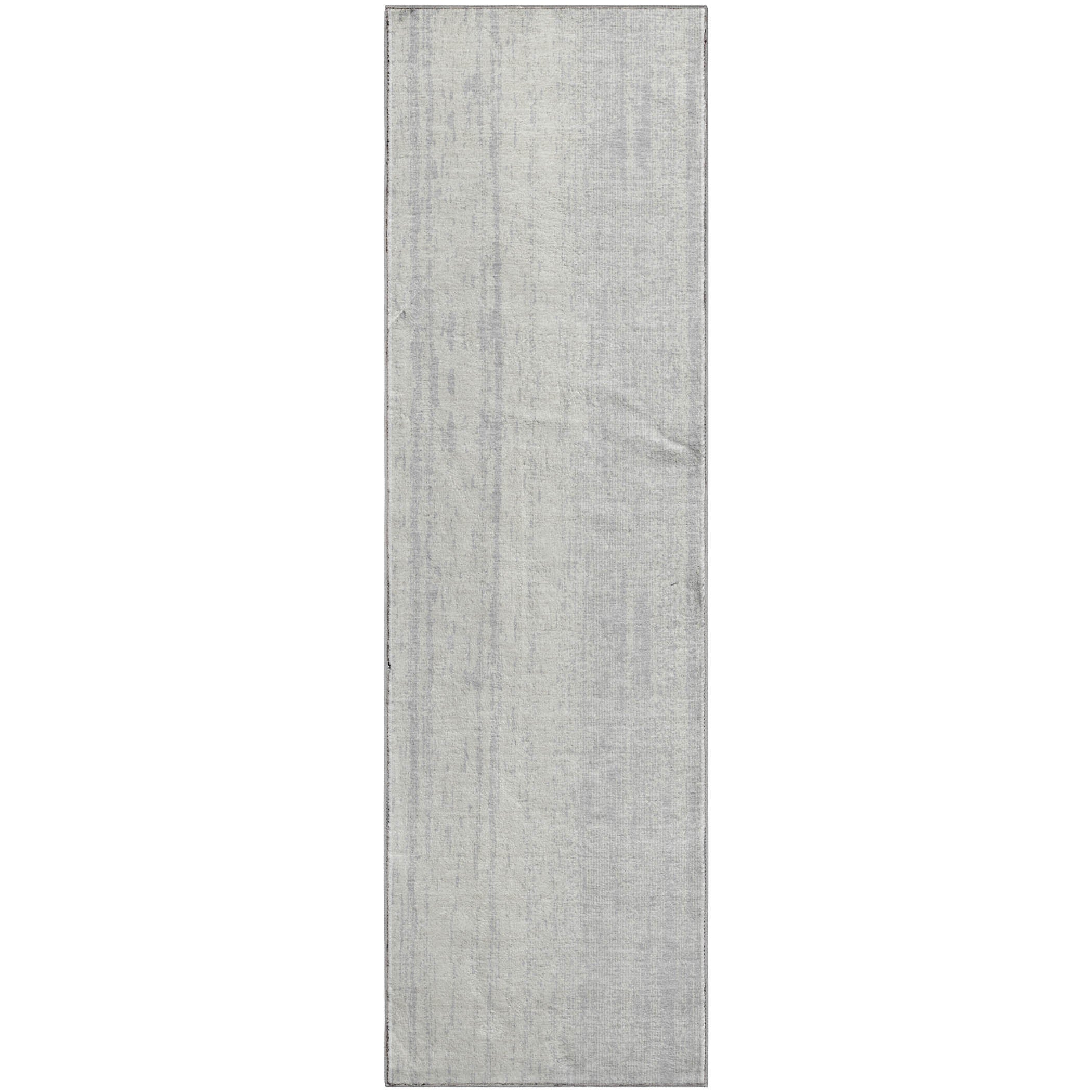 Lucerne Machine Washable Transitional Silver Gray Rug 2'3" x 7'6" #shape_Runner