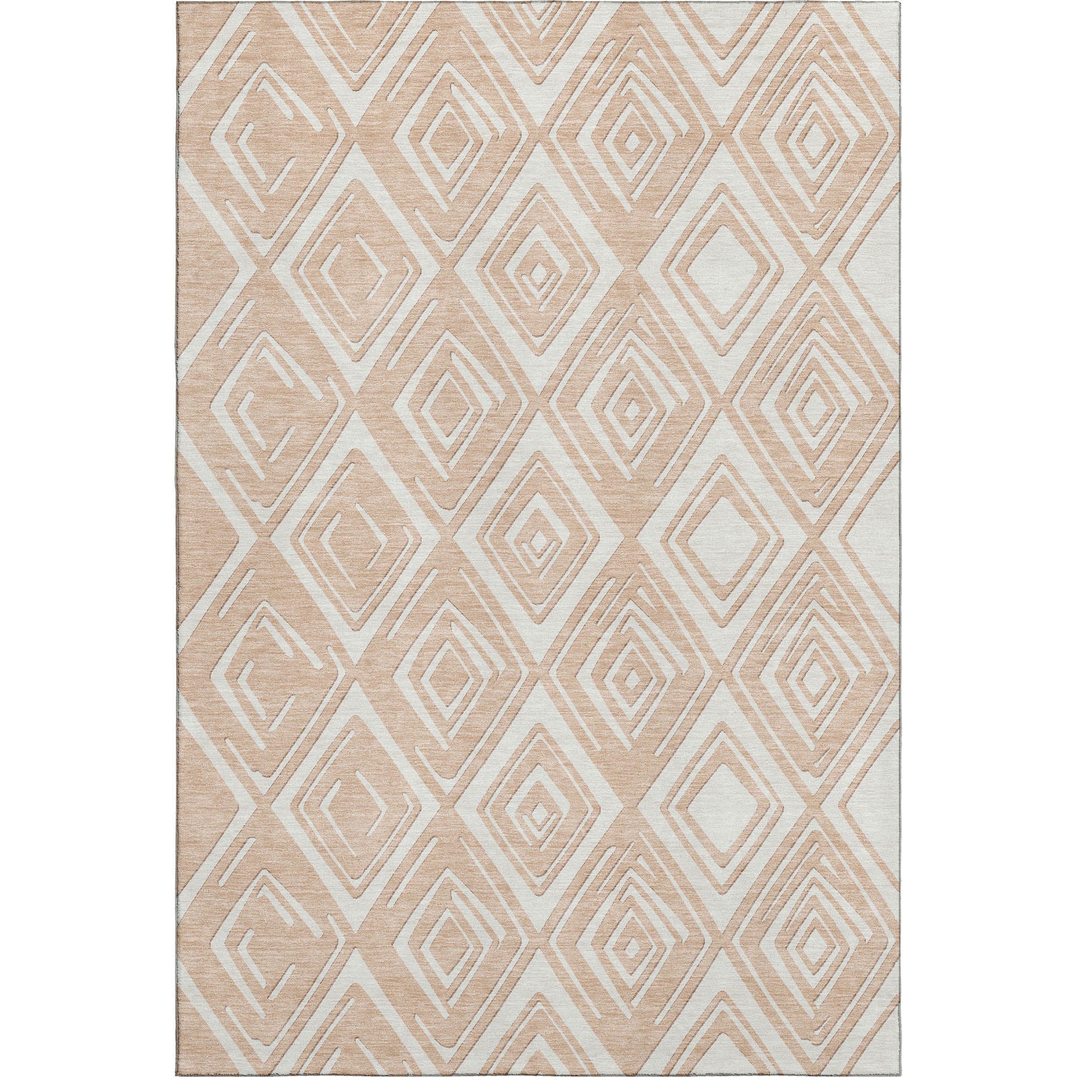 Tbilisi Machine Washable Transitional Peach Orange Rug 2'6" x 3'10" #shape_Rectangle