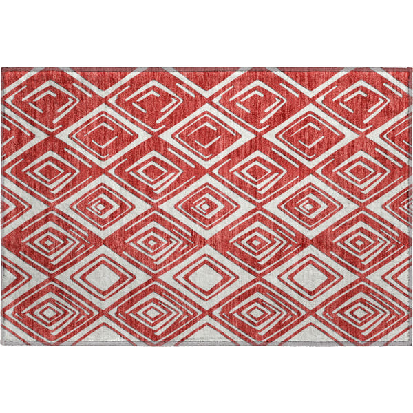 Tbilisi Machine Washable Transitional Red Rug 1'8" x 2'6"