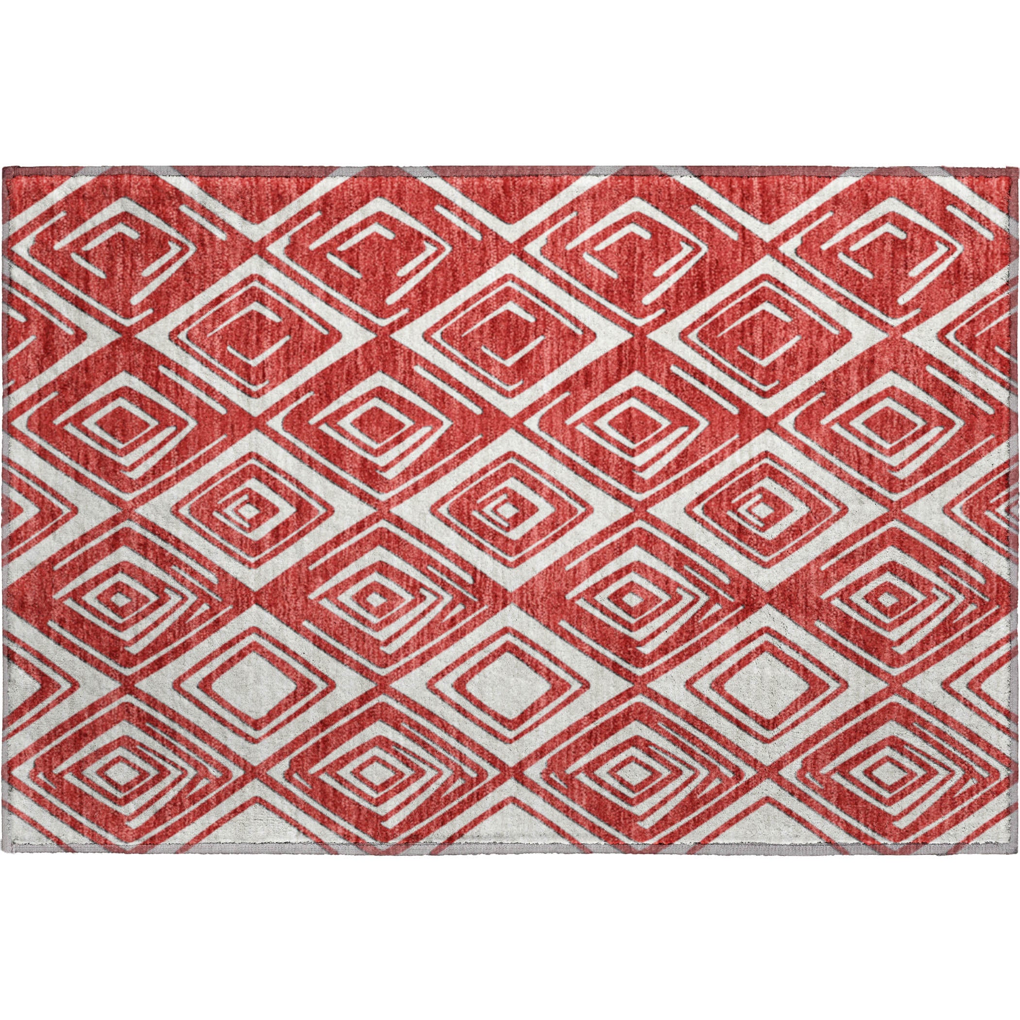 Tbilisi Machine Washable Transitional Red Rug 1'8" x 2'6" #shape_Rectangle