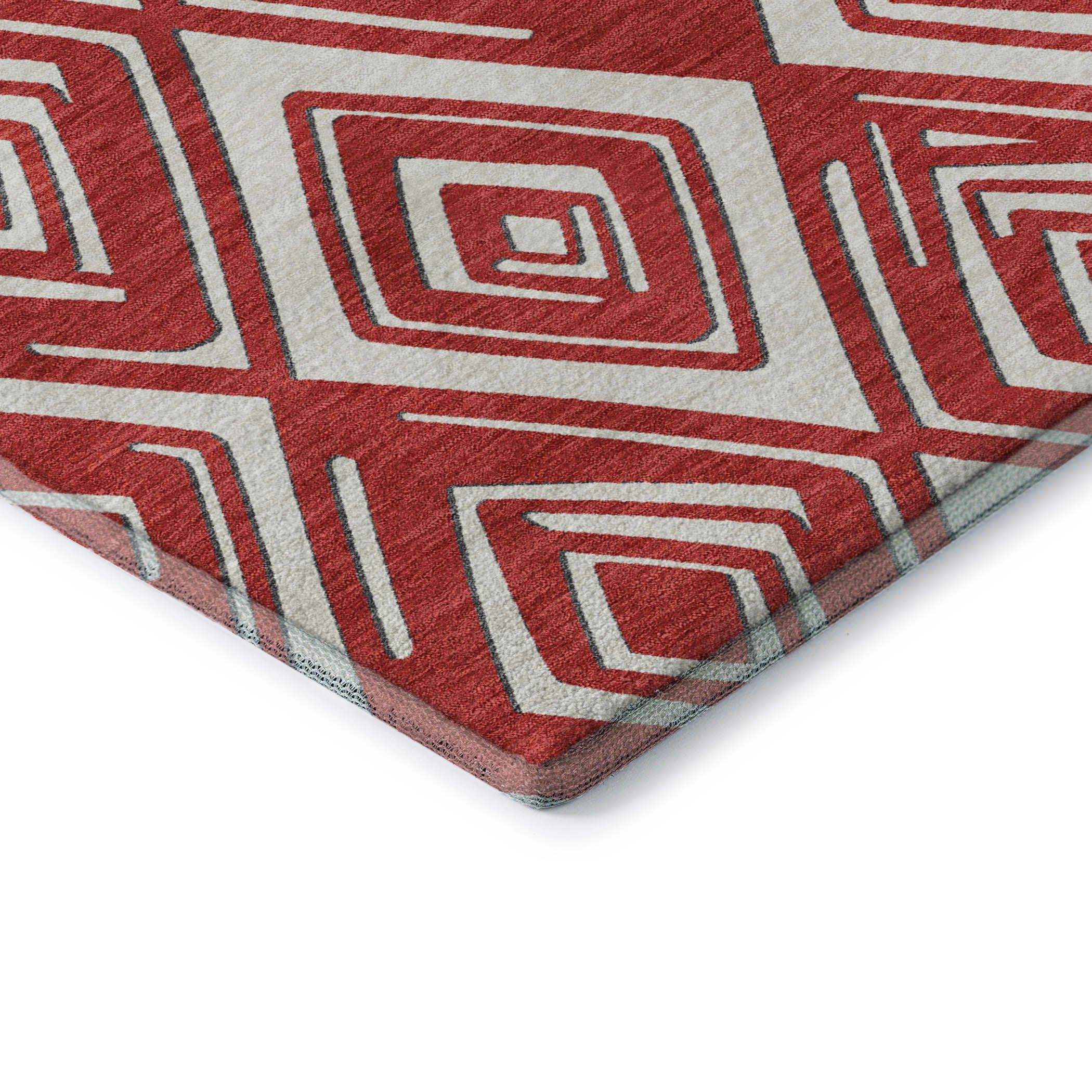 Tbilisi Machine Washable Transitional Red Rug 1'8" x 2'6" #shape_Rectangle