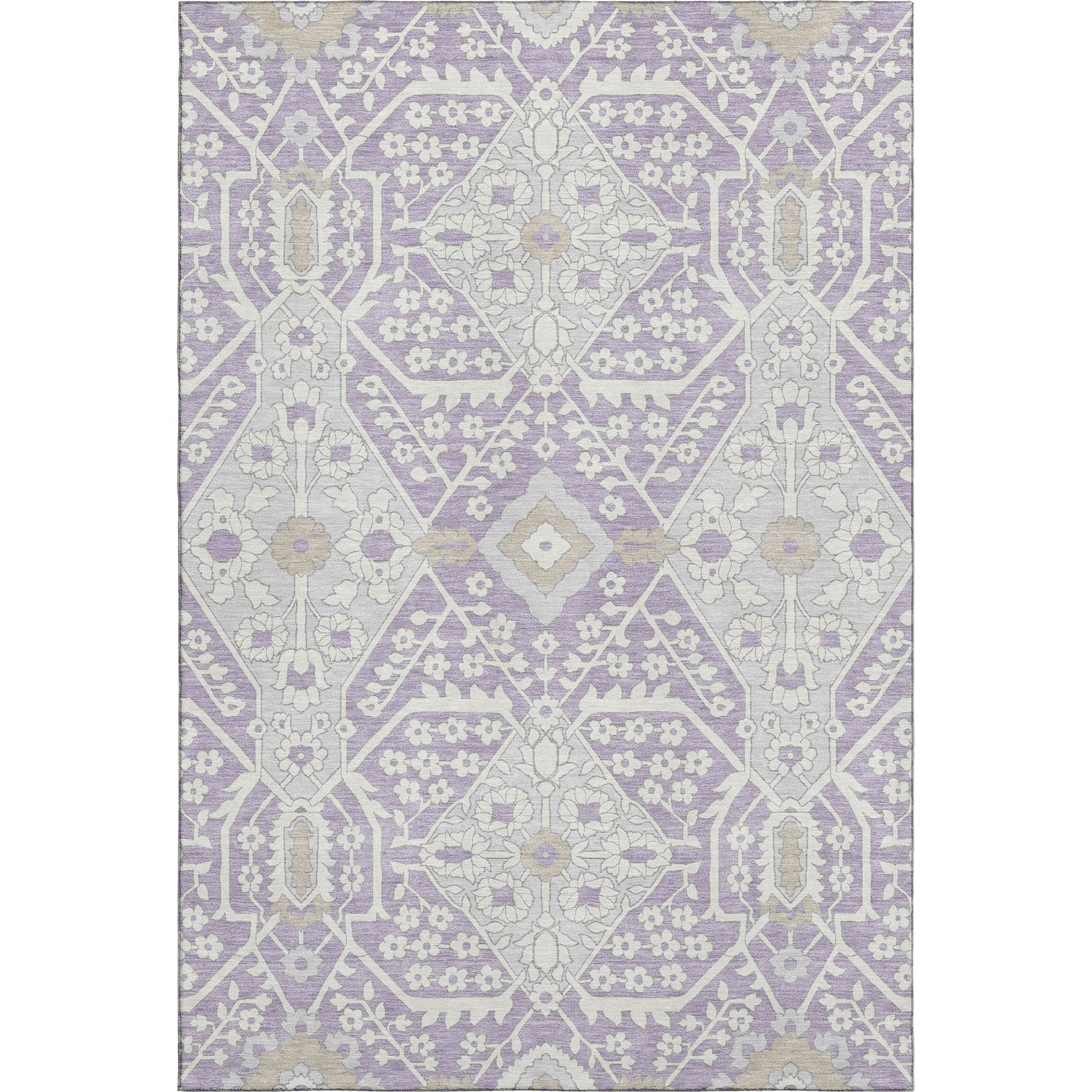 Sintra Machine Washable Transitional Lavender Purple Rug 2'6" x 3'10" #shape_Rectangle