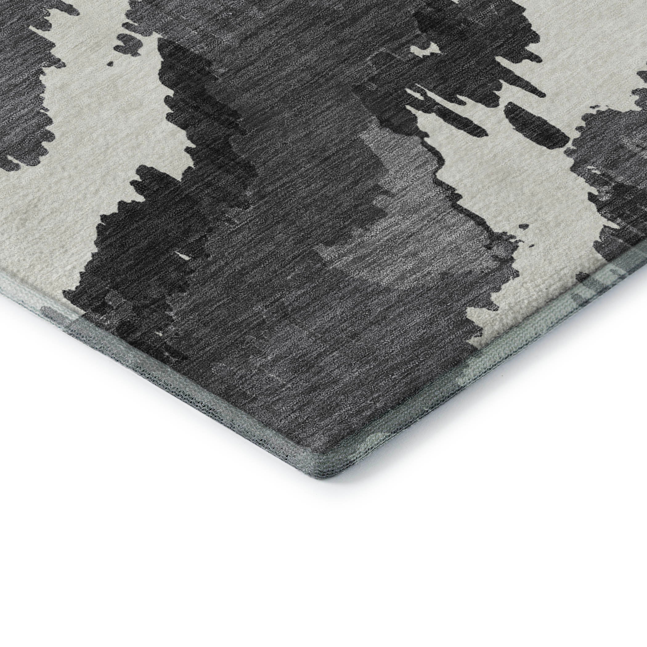 Valletta Machine Washable Transitional Black Rug 1'8" x 2'6" #shape_Rectangle
