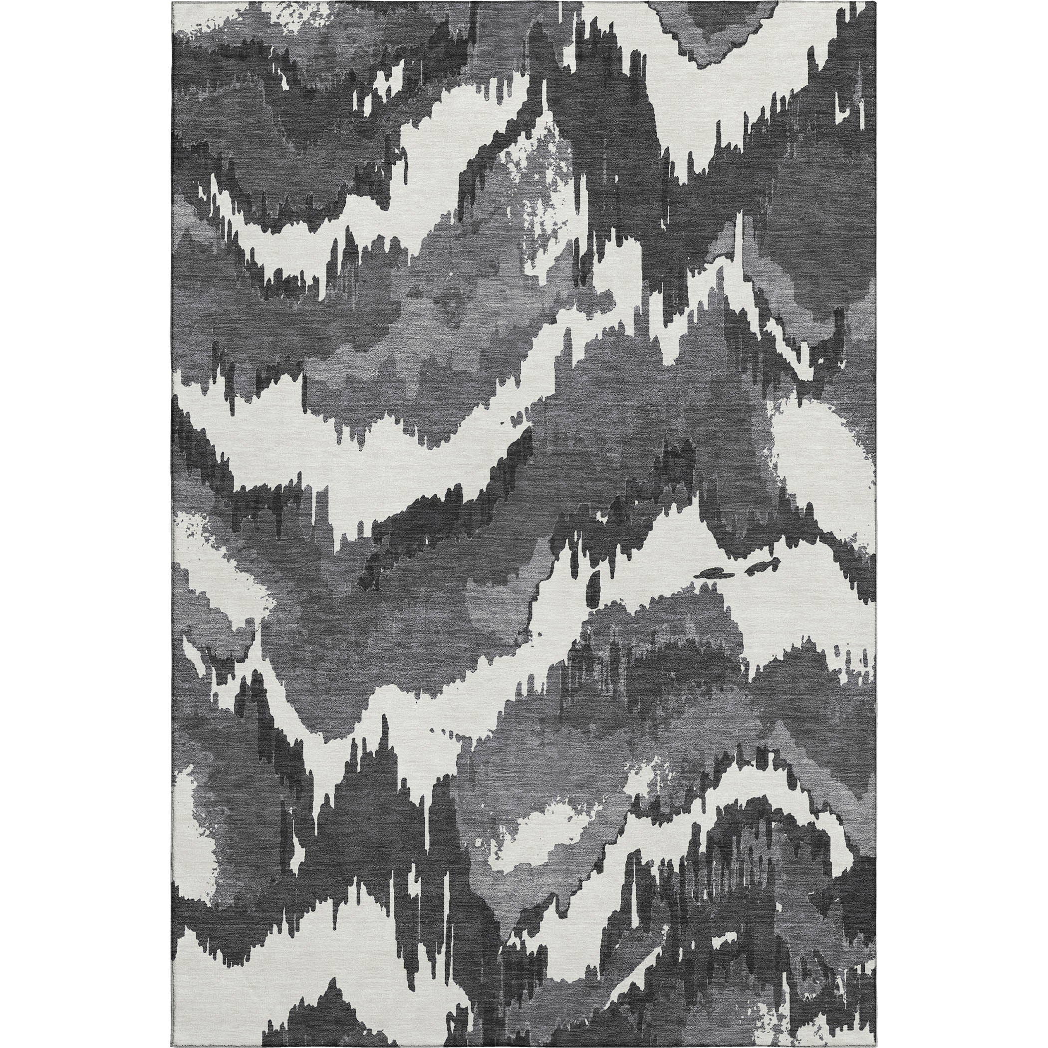 Valletta Machine Washable Transitional Black Rug 2'6" x 3'10" #shape_Rectangle