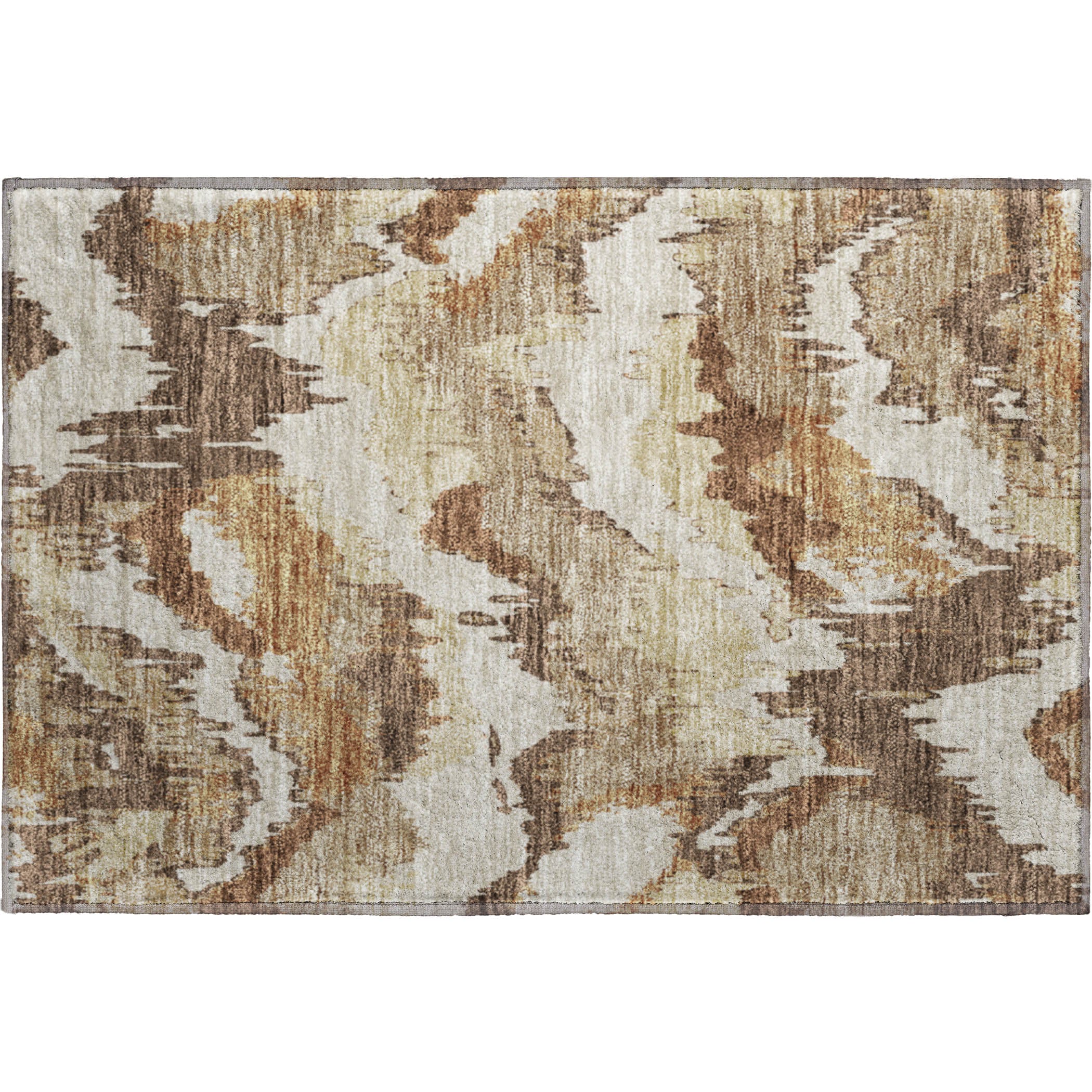 Valletta Machine Washable Transitional Chocolate Brown Rug 1'8" x 2'6" #shape_Rectangle