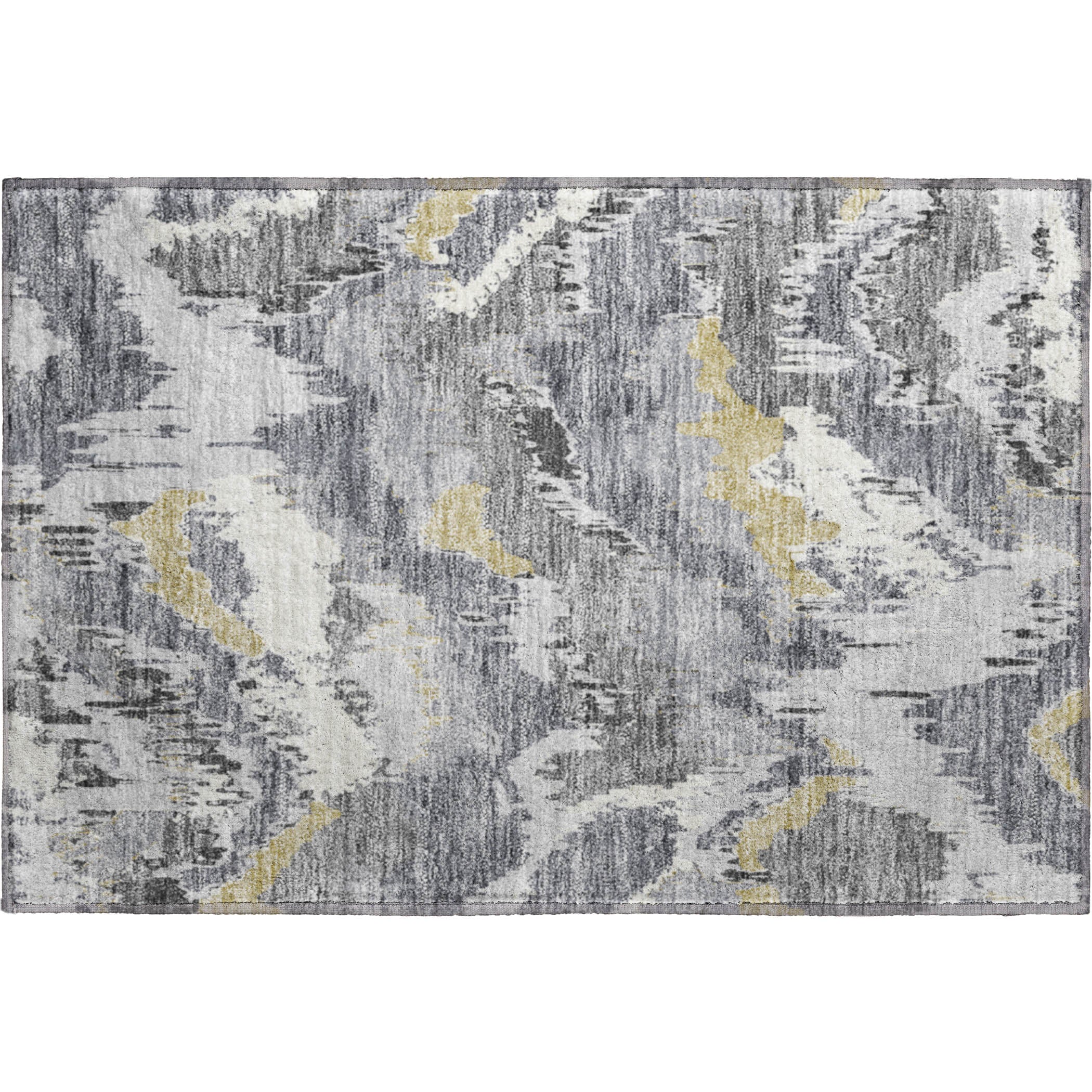 Valletta Machine Washable Transitional Gray Rug 1'8" x 2'6" #shape_Rectangle