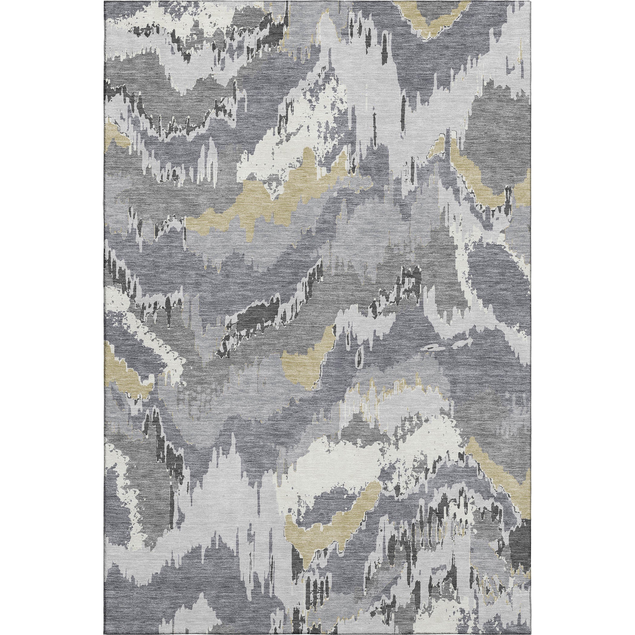 Valletta Machine Washable Transitional Gray Rug 2'6" x 3'10" #shape_Rectangle