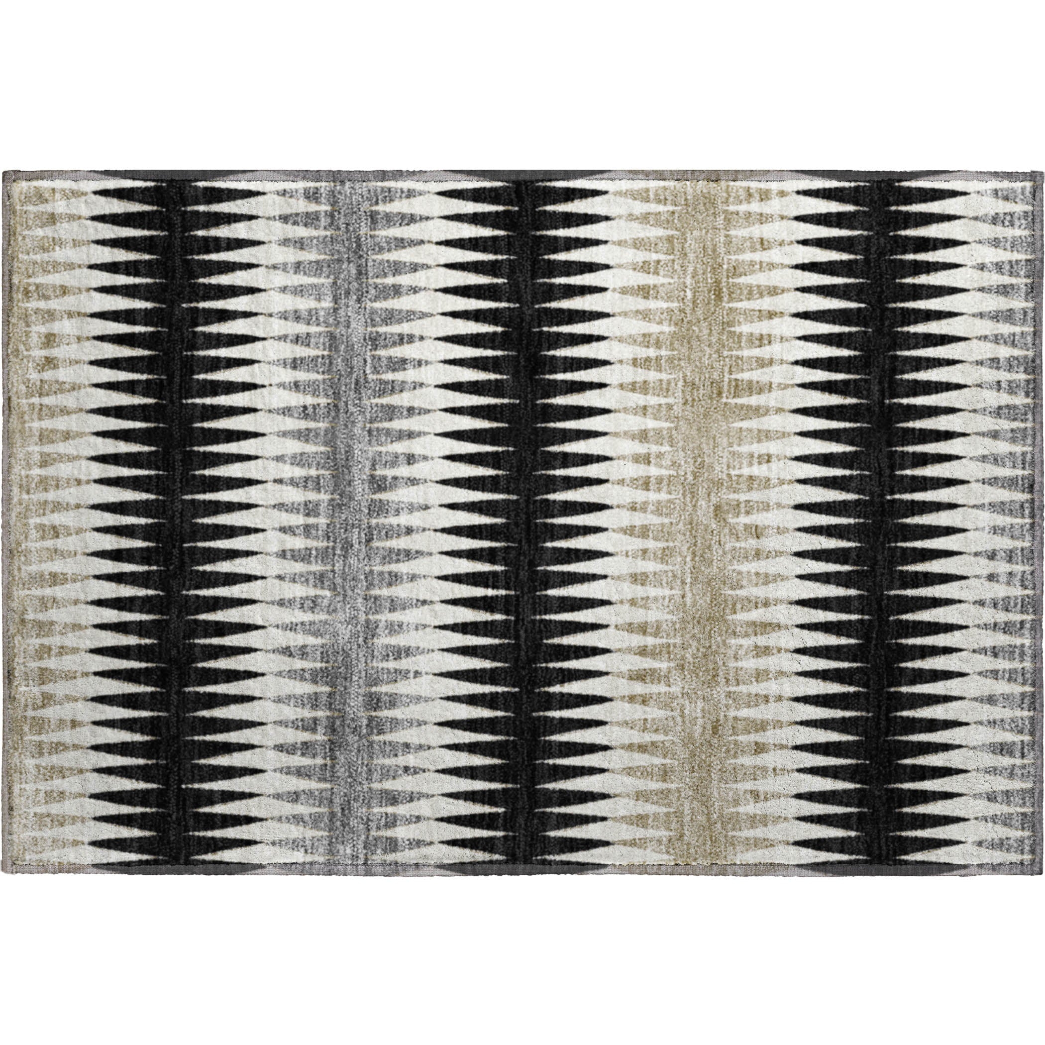 Bern Machine Washable Transitional Black Rug 1'8" x 2'6" #shape_Rectangle