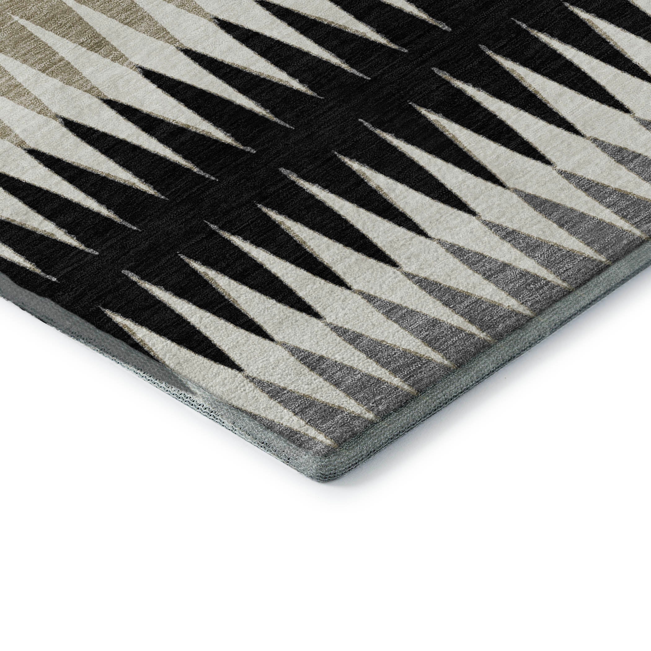 Bern Machine Washable Transitional Black Rug 1'8" x 2'6" #shape_Rectangle