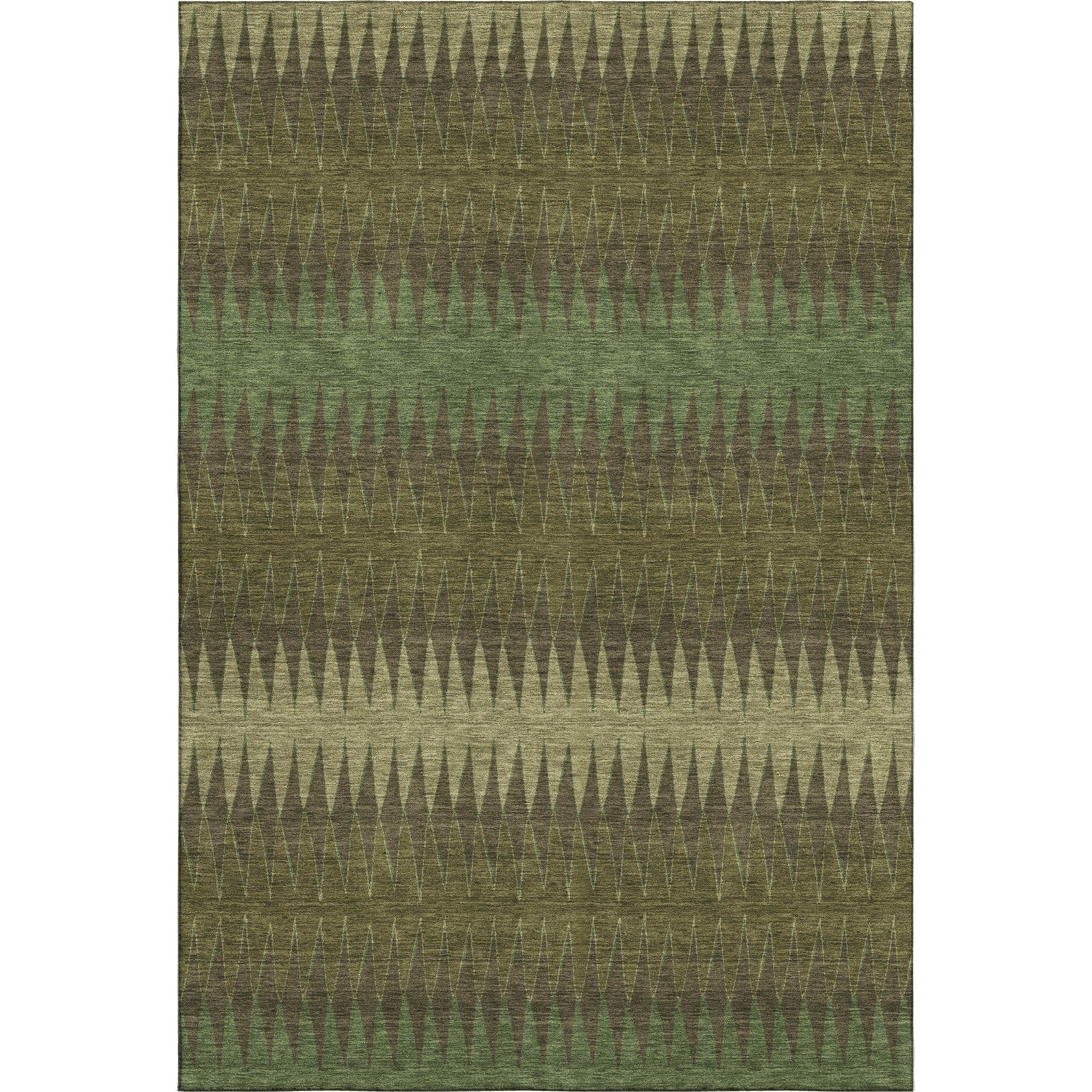 Bern Machine Washable Transitional Olive Green Rug 2'6" x 3'10" #shape_Rectangle