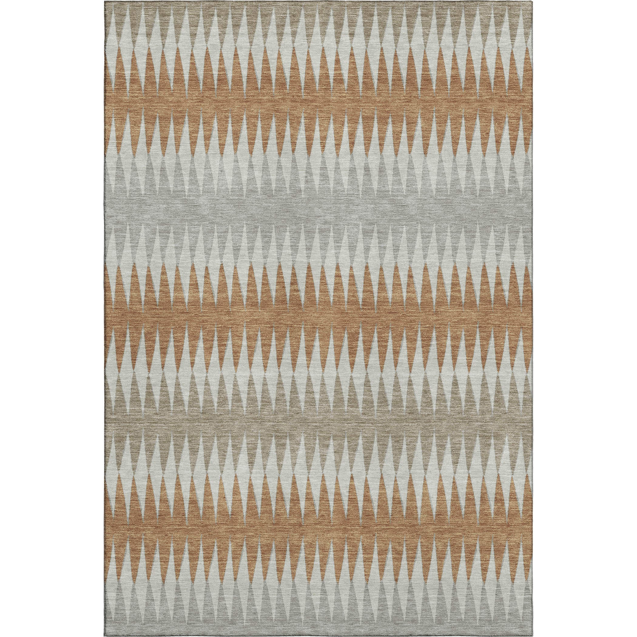 Bern Machine Washable Transitional Paprika Orange Rug 2'6" x 3'10" #shape_Rectangle