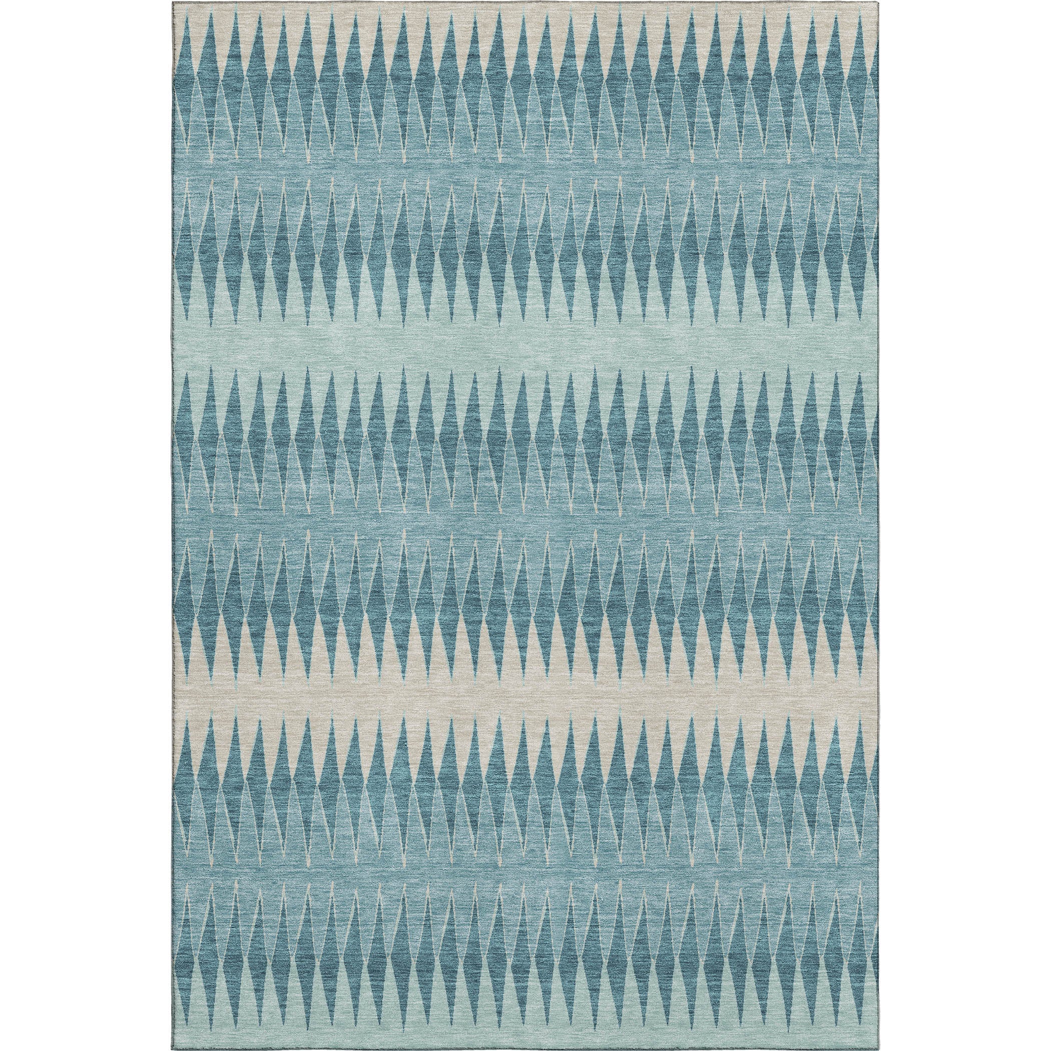 Bern Machine Washable Transitional Teal Rug 2'6" x 3'10" #shape_Rectangle