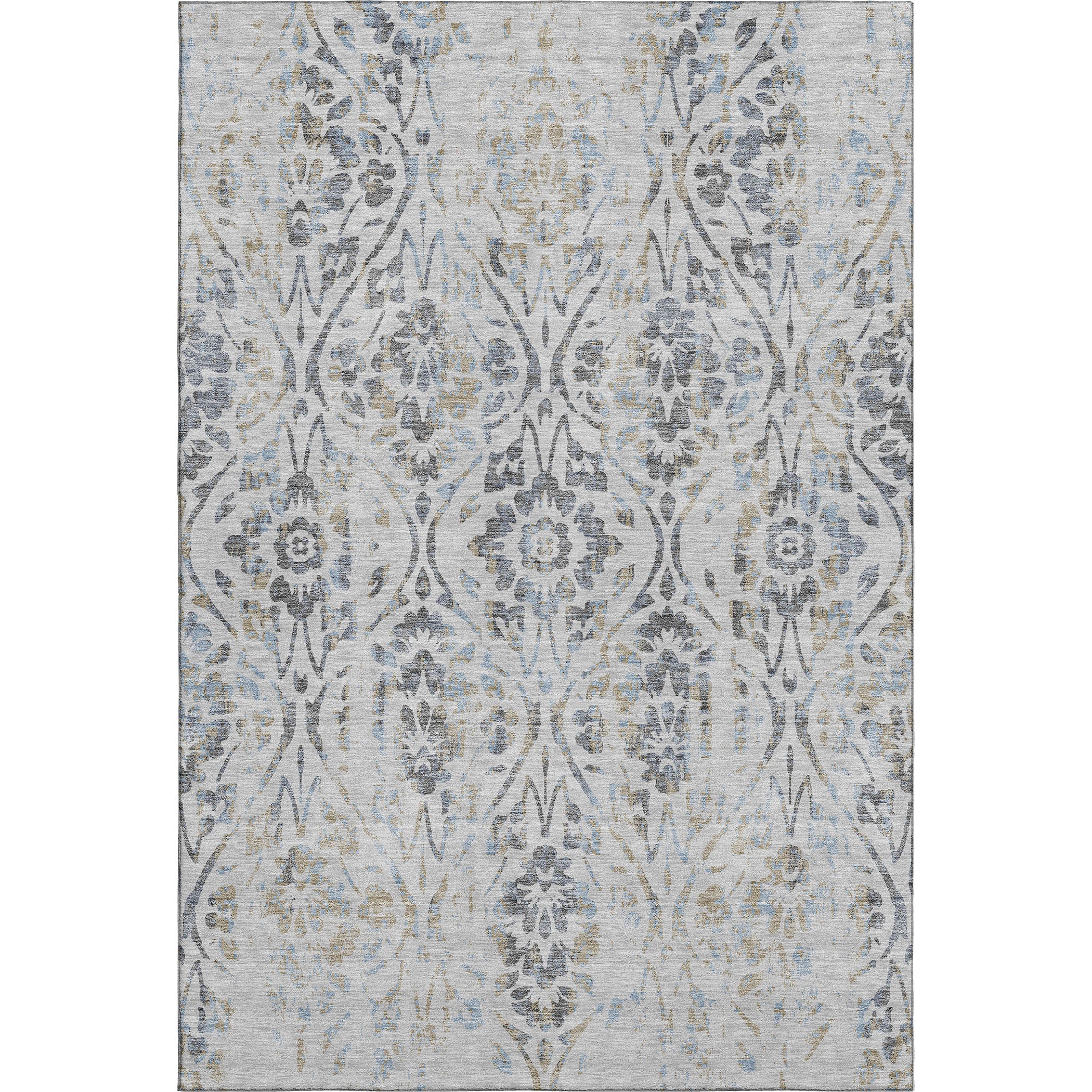 Cartagena Machine Washable Transitional Gray Rug 2'6" x 3'10" #shape_Rectangle
