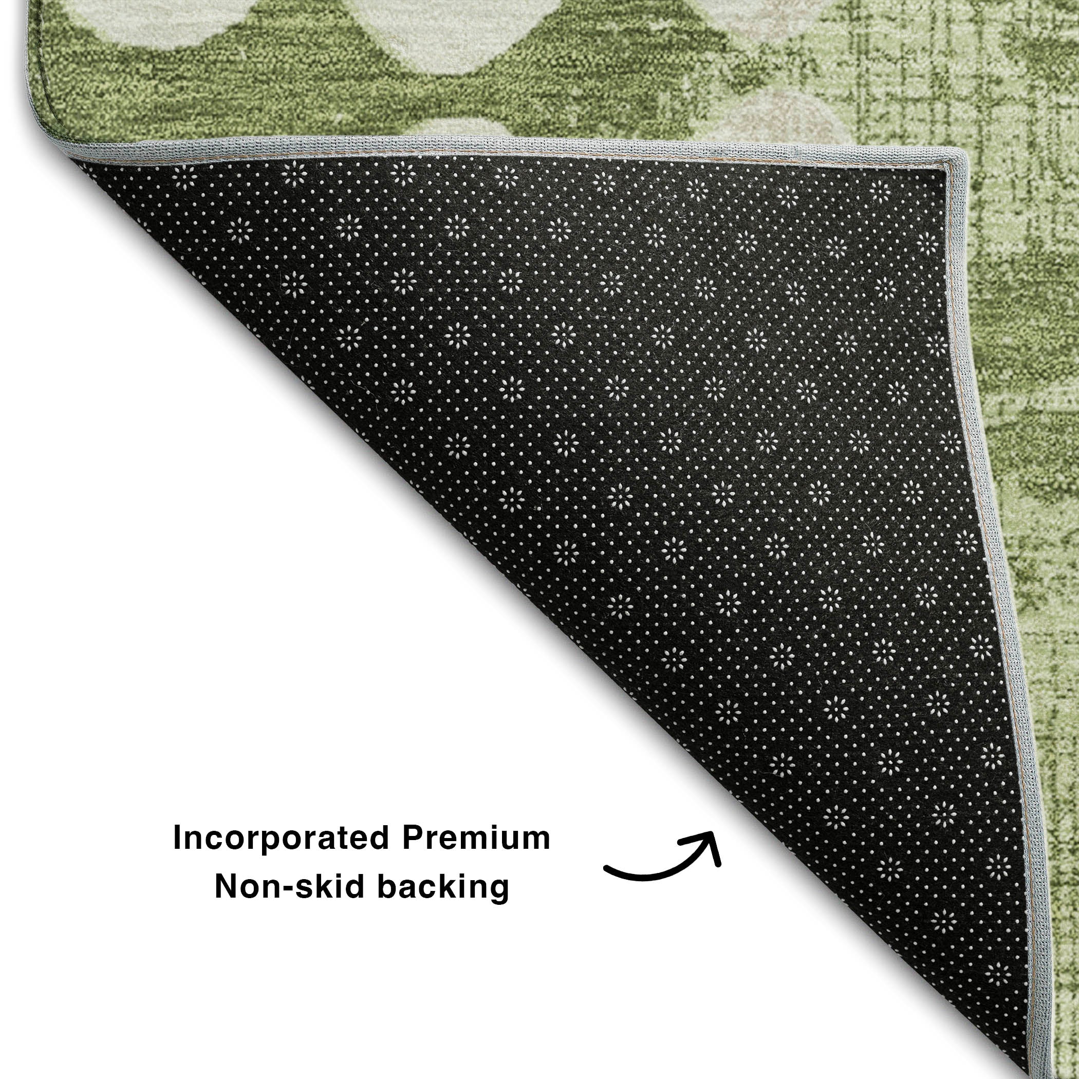 Budapest Machine Washable Transitional Aloe Green Rug 1'8" x 2'6" #shape_Rectangle