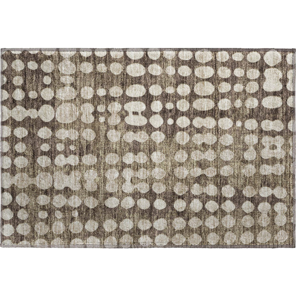 Budapest Machine Washable Transitional Brown Rug 1'8" x 2'6"