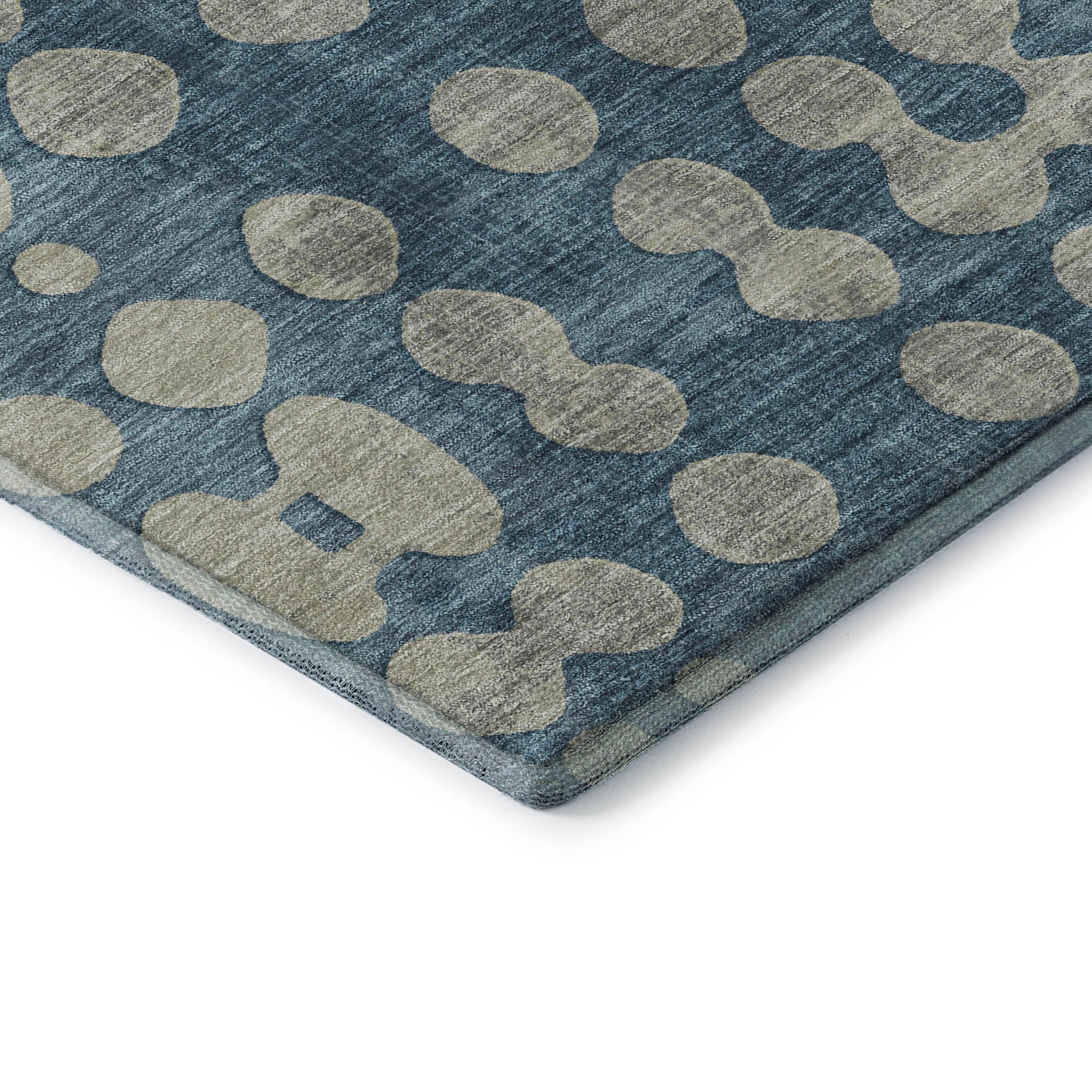 Budapest Machine Washable Transitional Denim Blue Rug 1'8" x 2'6" #shape_Rectangle