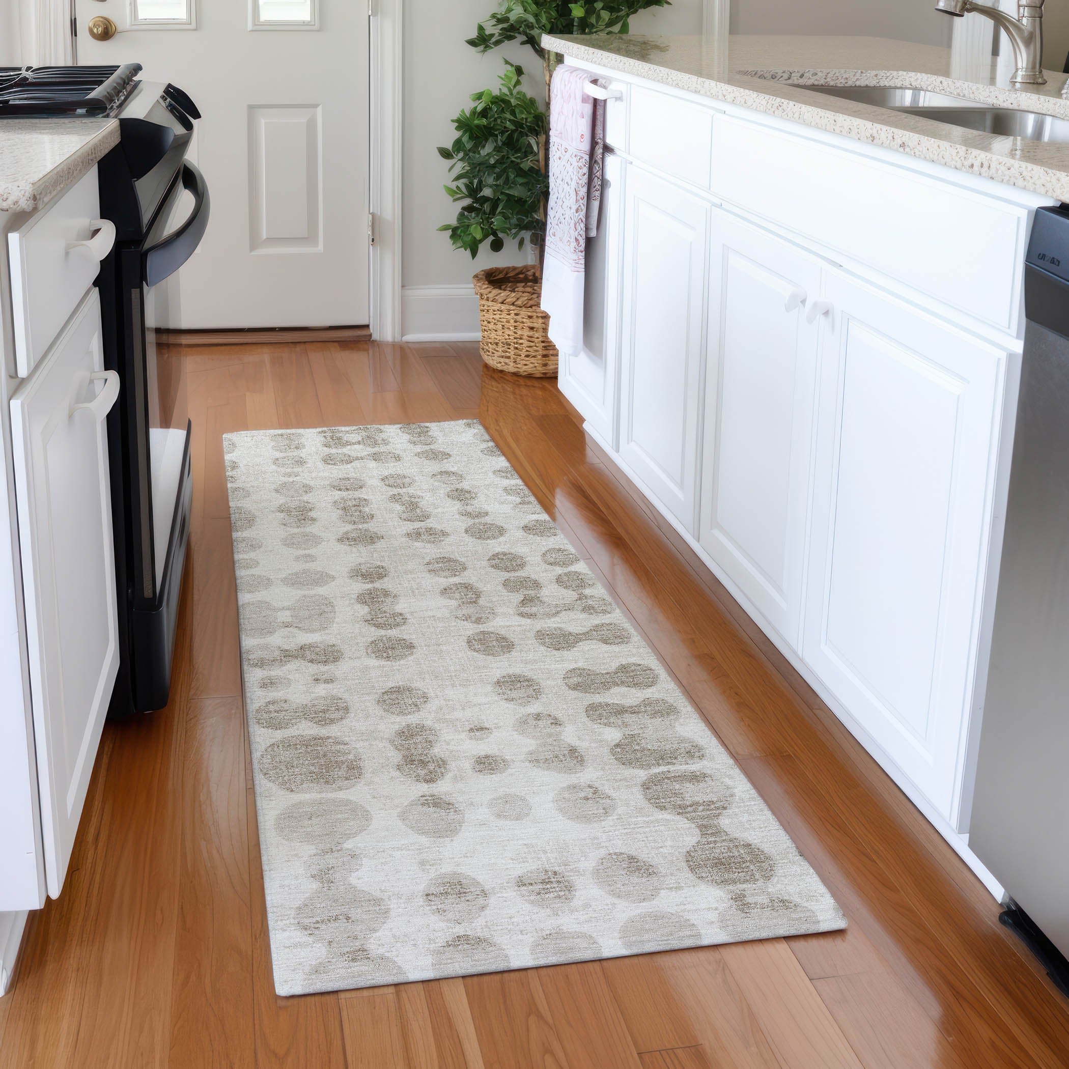 Budapest Machine Washable Transitional Ivory Rug 2'3" x 7'6" #shape_Runner