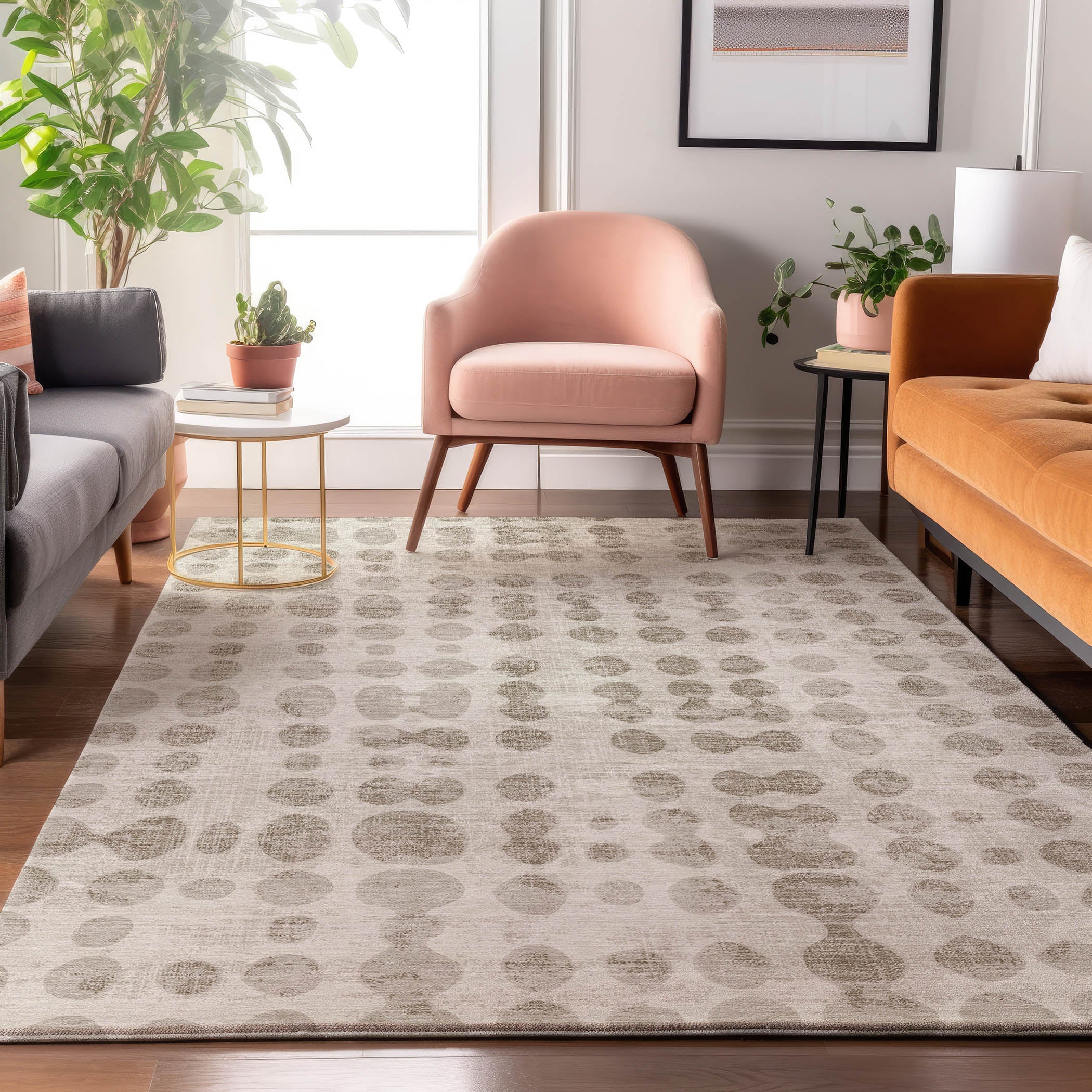Budapest Machine Washable Transitional Ivory Rug 2'6" x 3'10" #shape_Rectangle